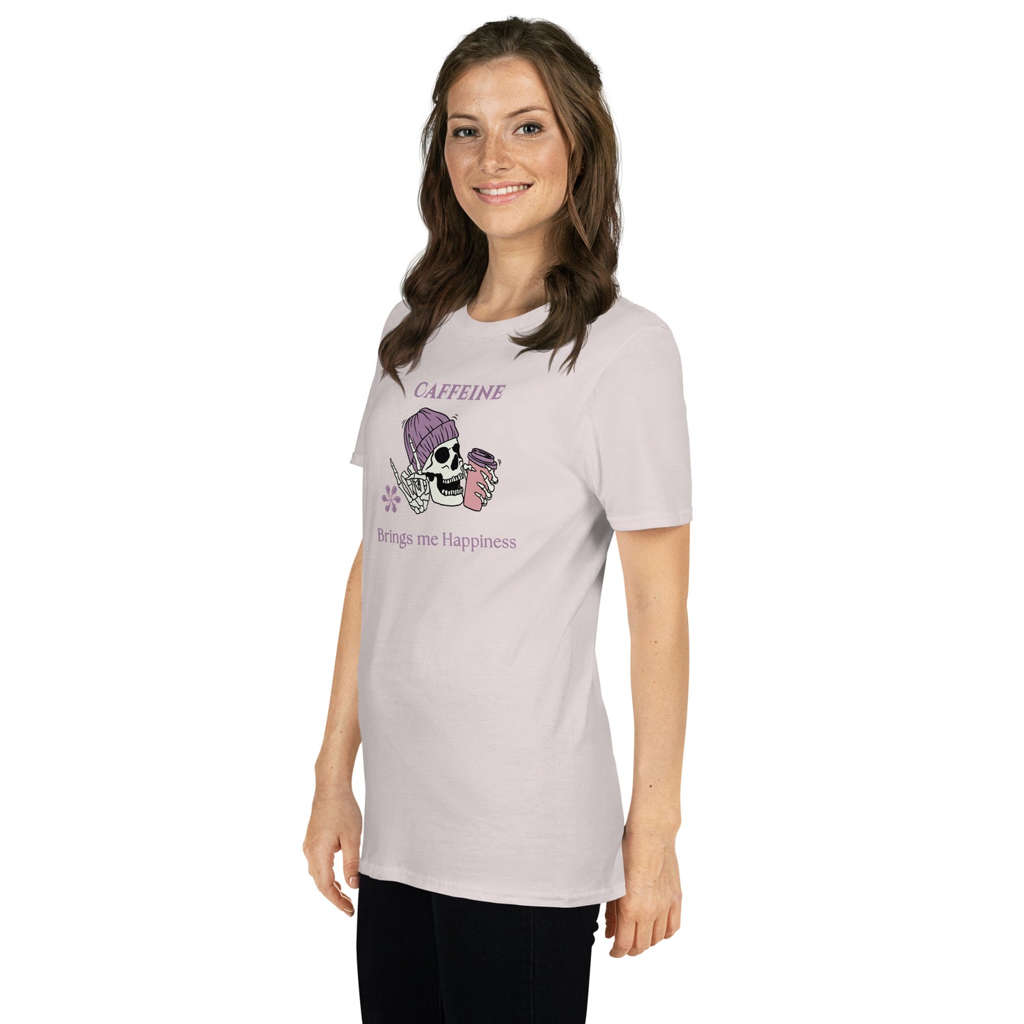 Caffeine Brings Me Happiness Unisex Tee by EraofInk