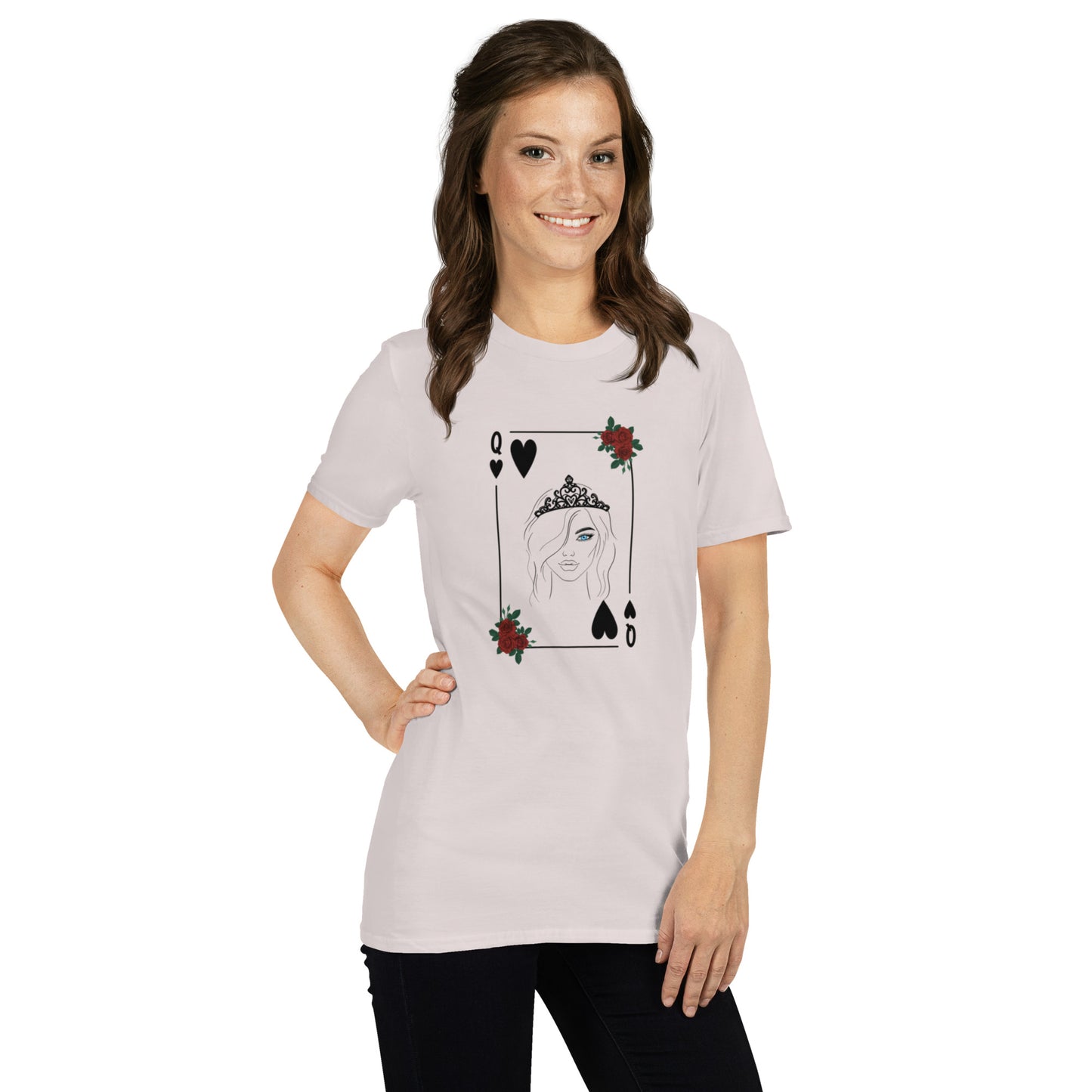 Blue Eyed Queen of Hearts Unisex Tee by EraofInk