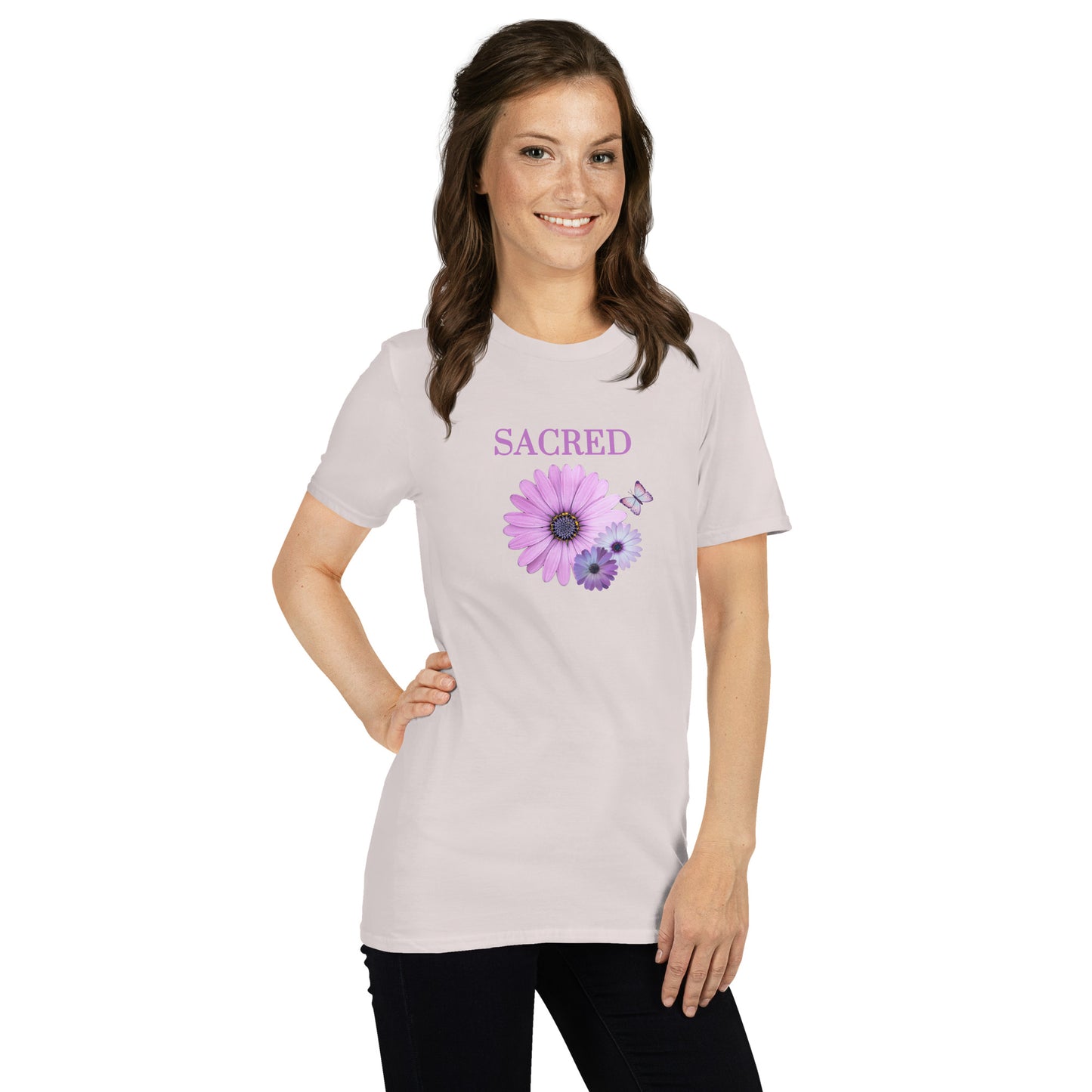 Sacred Floral Design Unisex Tee by EraofInk