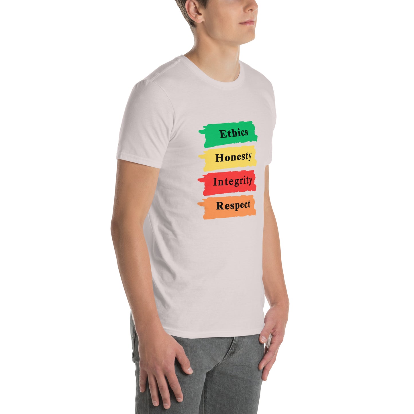 Ethics Honesty Integrity Respect Paint Strokes Unisex Tee by EraofInk