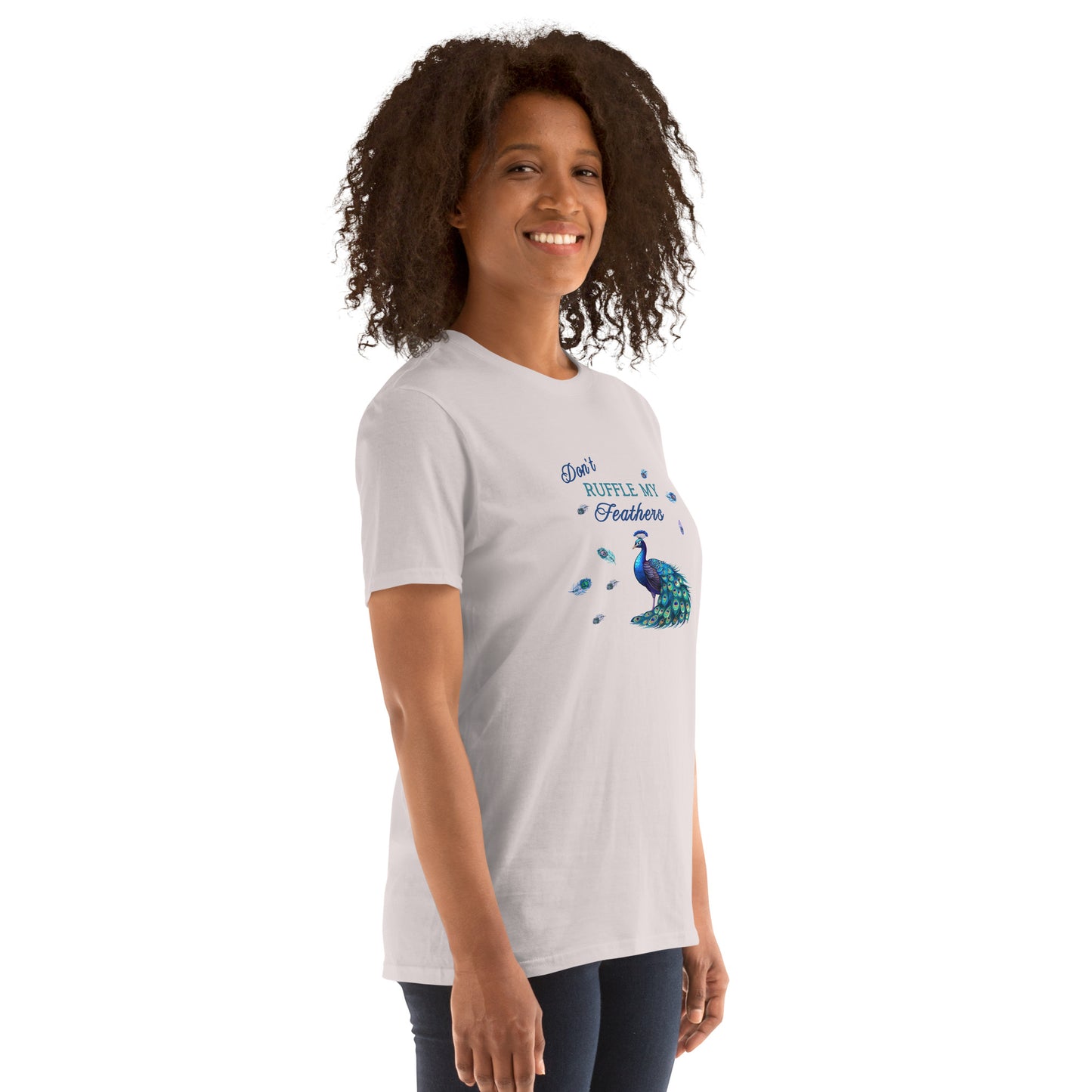 Beautiful Peacock Don't Ruffle My Feathers Unisex Tee by EraofInk