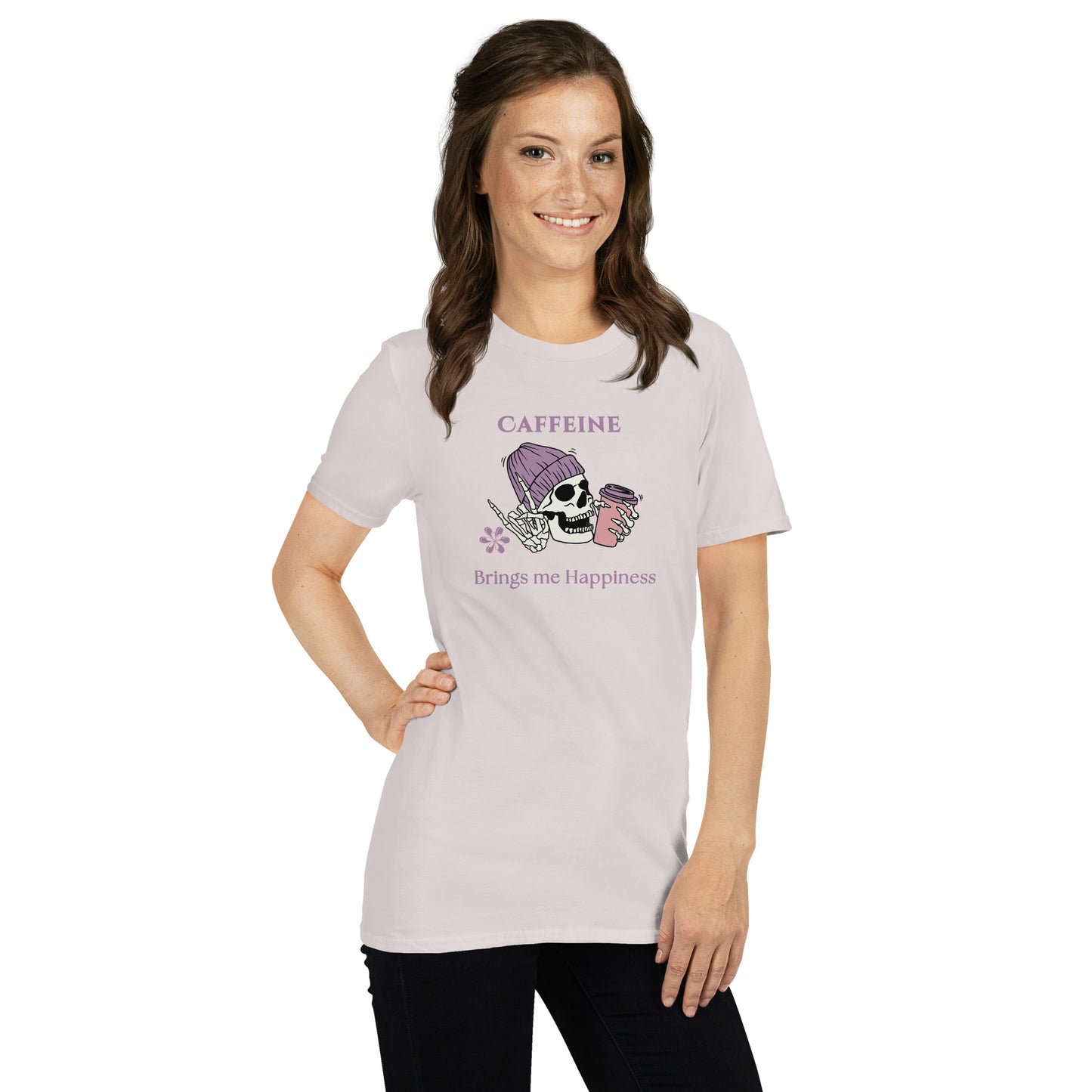 Caffeine Brings Me Happiness Unisex Tee by EraofInk