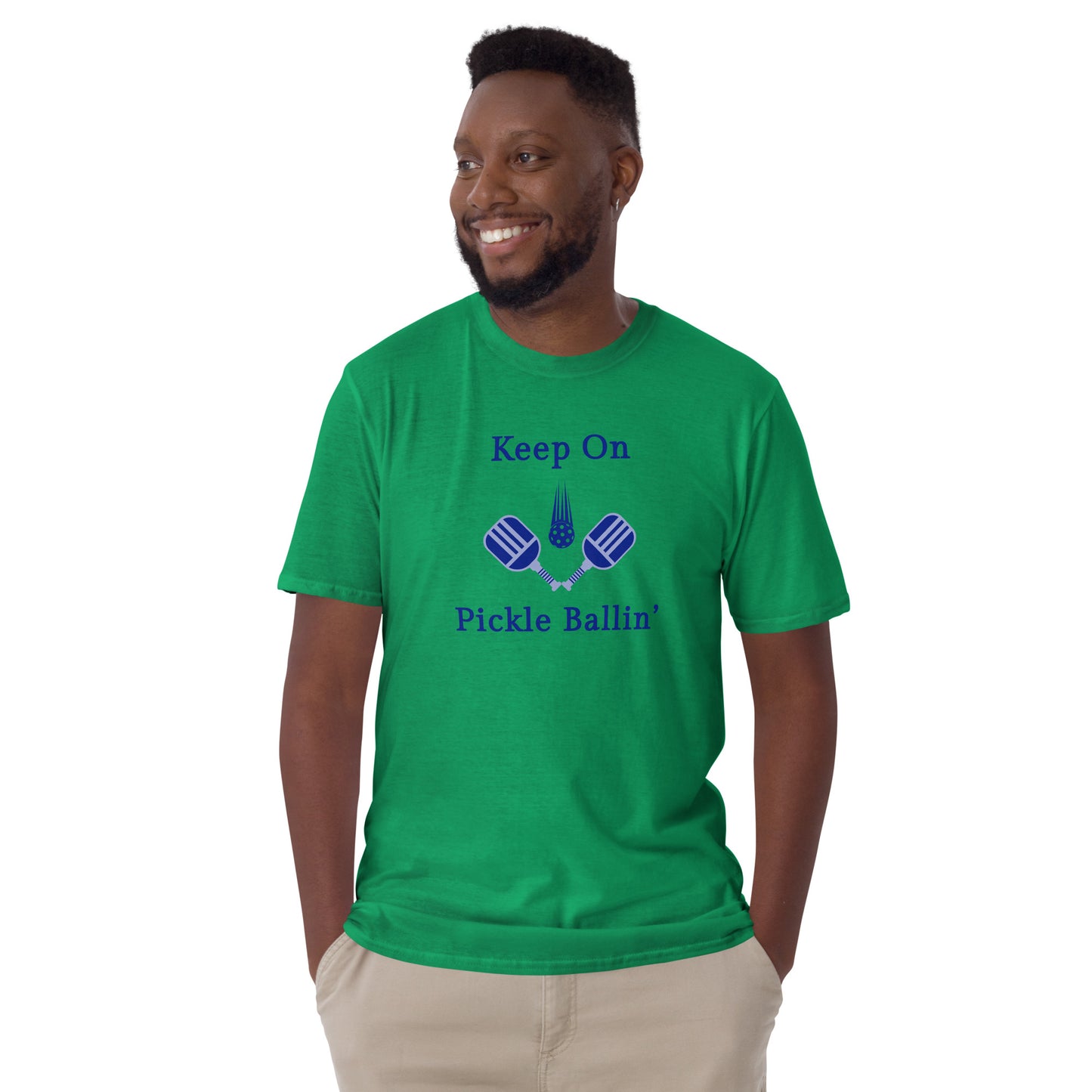 Keep On Pickle Ballin' Male Design Unisex Tee by EraofInk