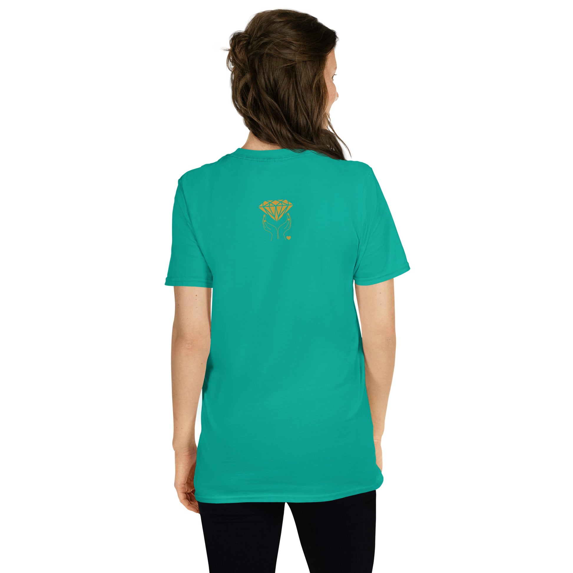 MUST SEE Shimmer with Design on Back Trendy Design Unisex Tee by EraofInk