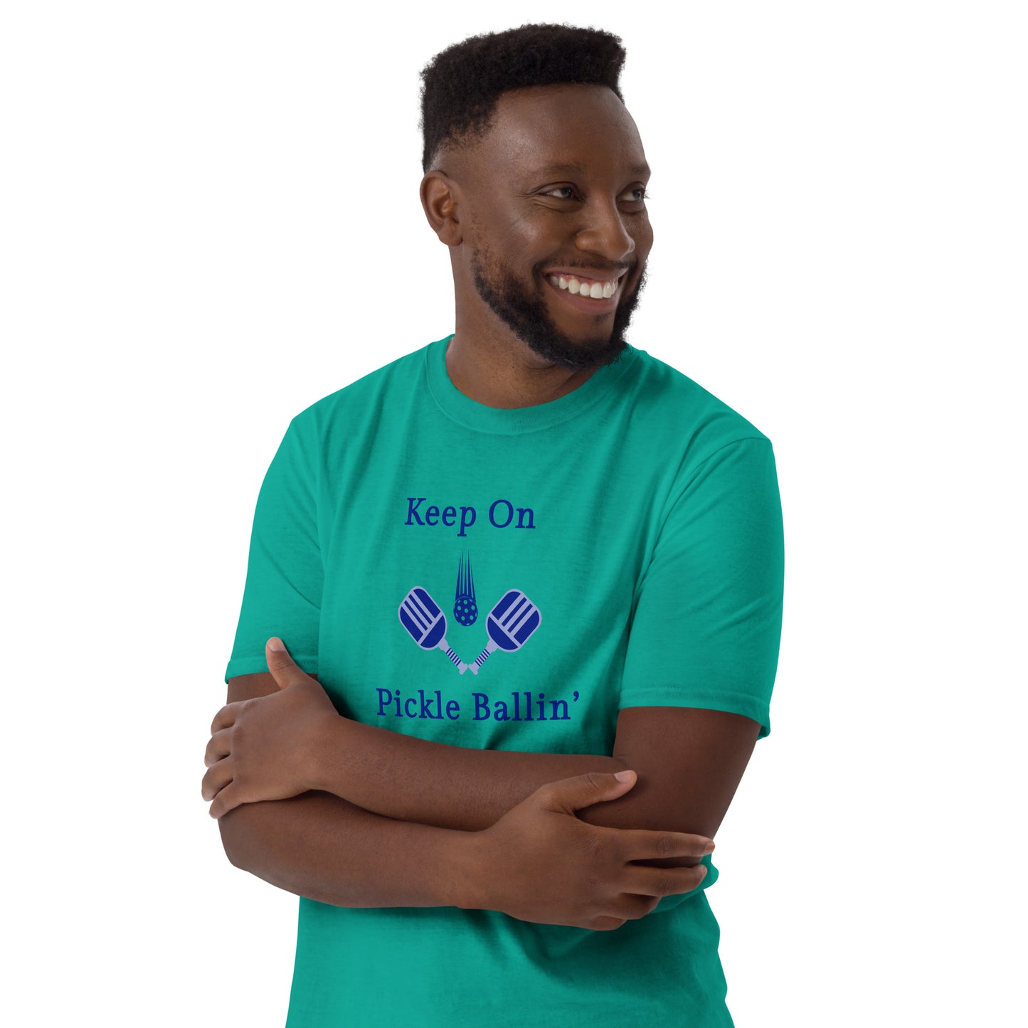 Keep On Pickle Ballin' Male Design Unisex Tee by EraofInk
