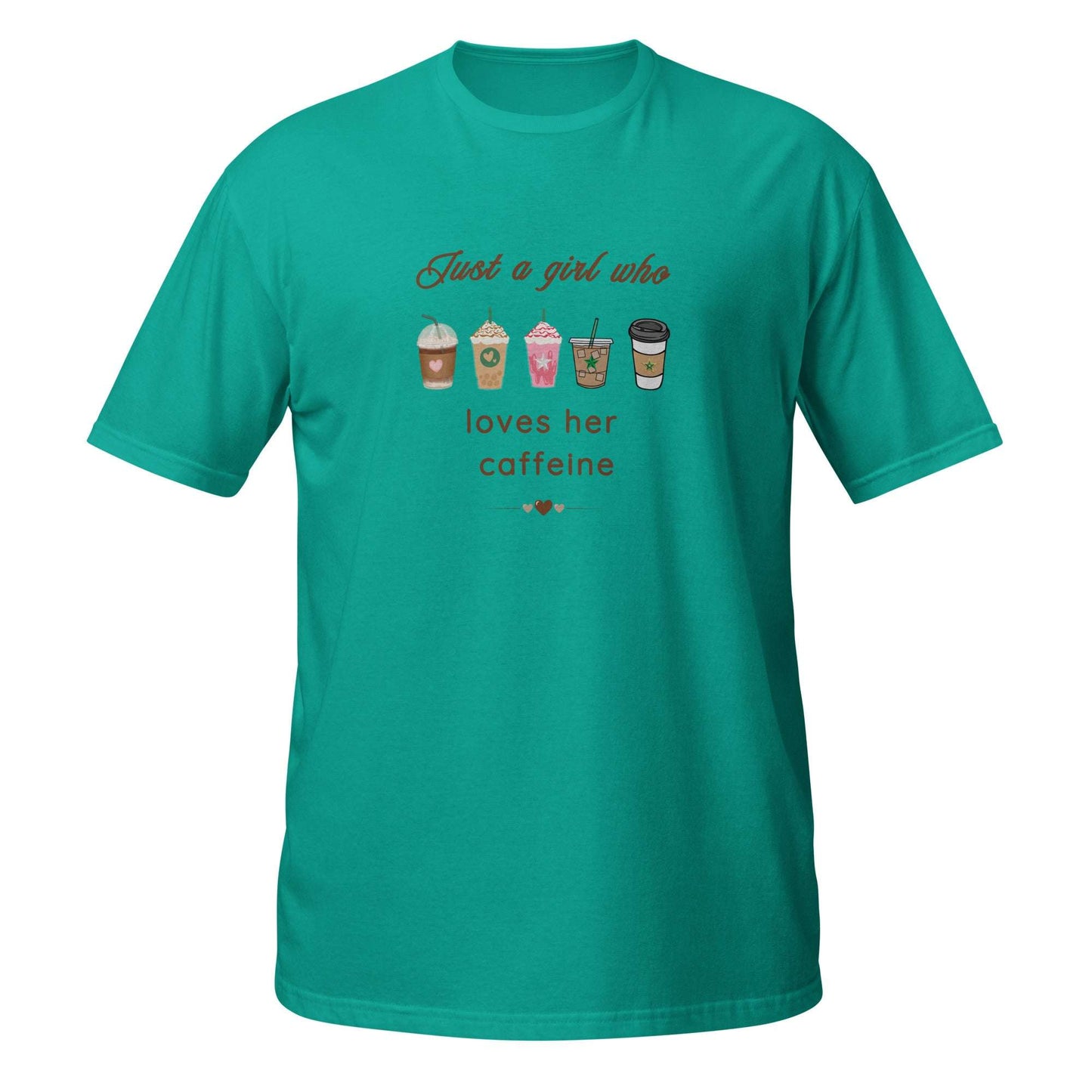 Just A Girl Who Loves Her Caffeine Unisex Tee by EraofInk