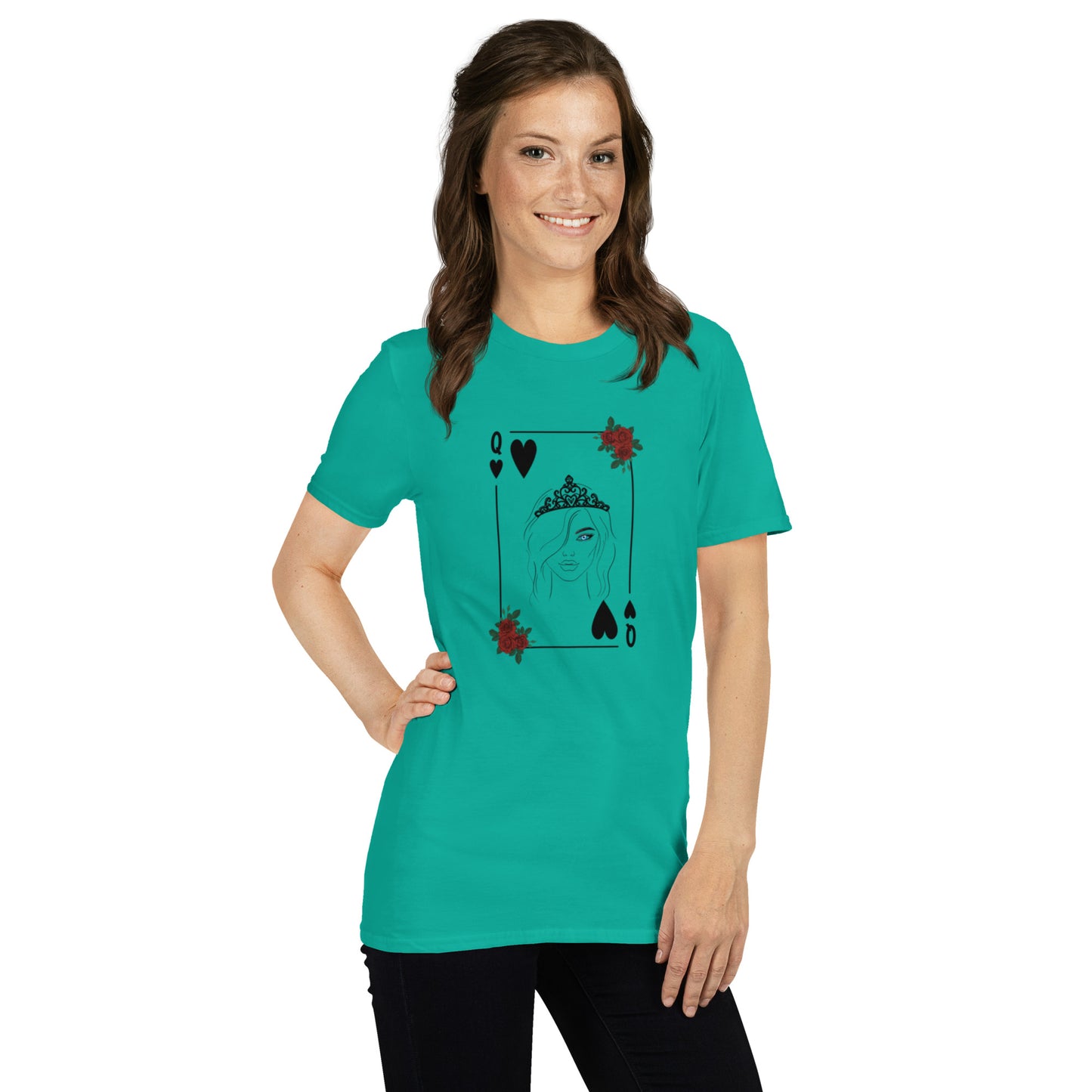 Blue Eyed Queen of Hearts Unisex Tee by EraofInk