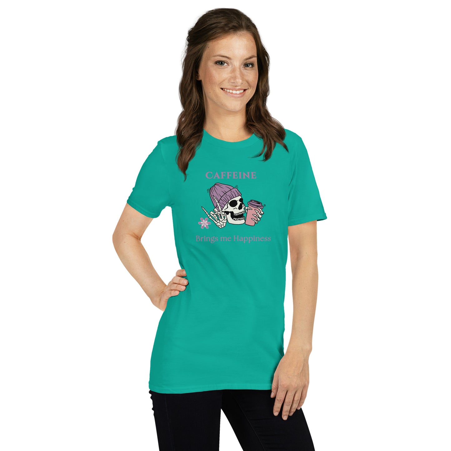 Caffeine Brings Me Happiness Unisex Tee by EraofInk