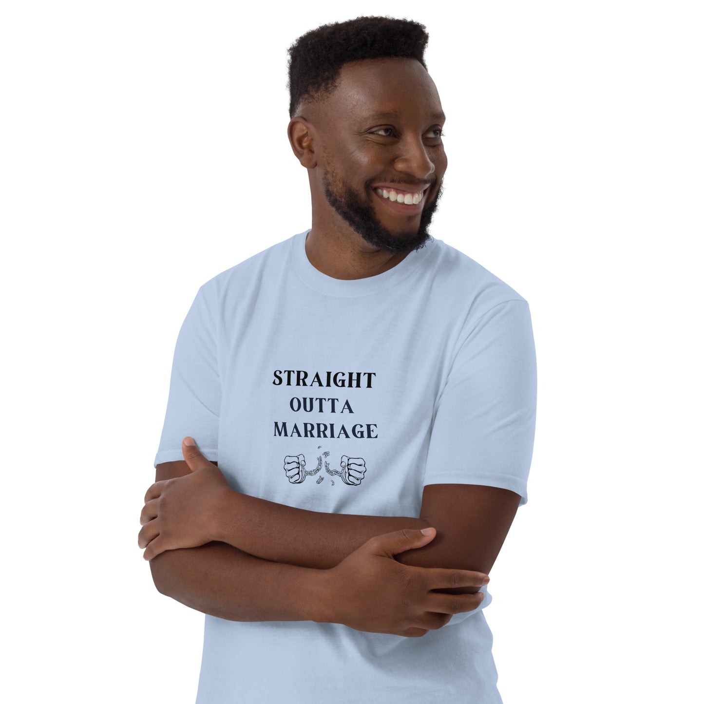 Humorous Divorce Tee Straight Outta Marriage Unisex Tee by EraofInk