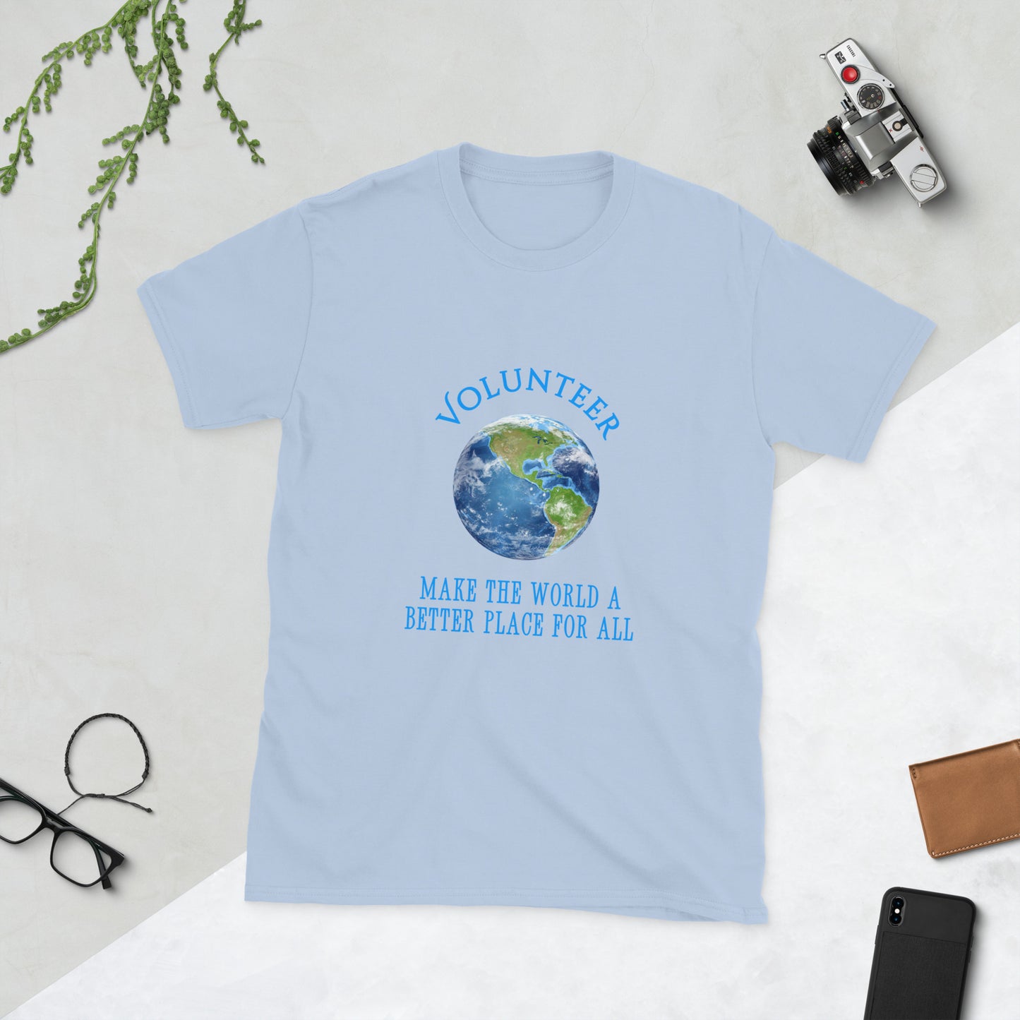 Volunteer Make the World a Better Place for All Unisex Tee by EraofInk