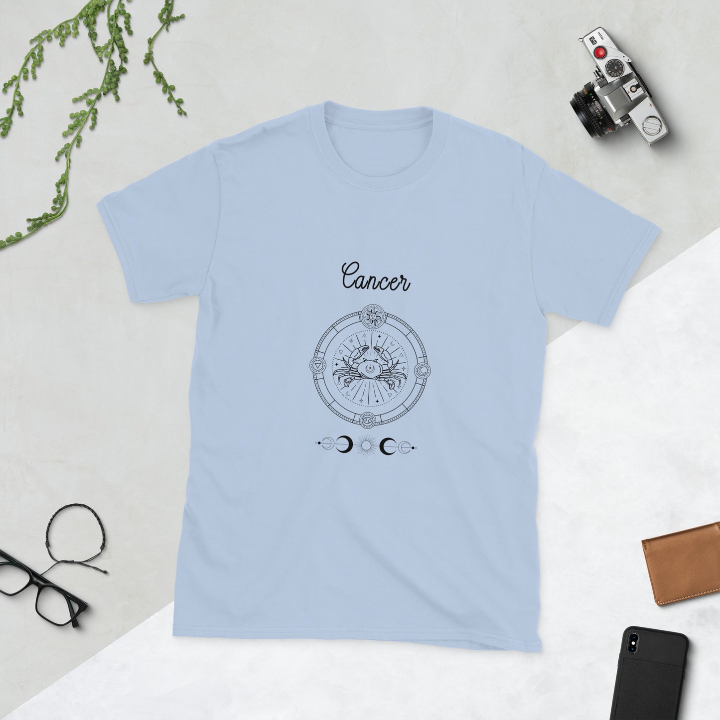 Cancer Astrological Zodiac Birth Chart Unisex Tee by EraofInk