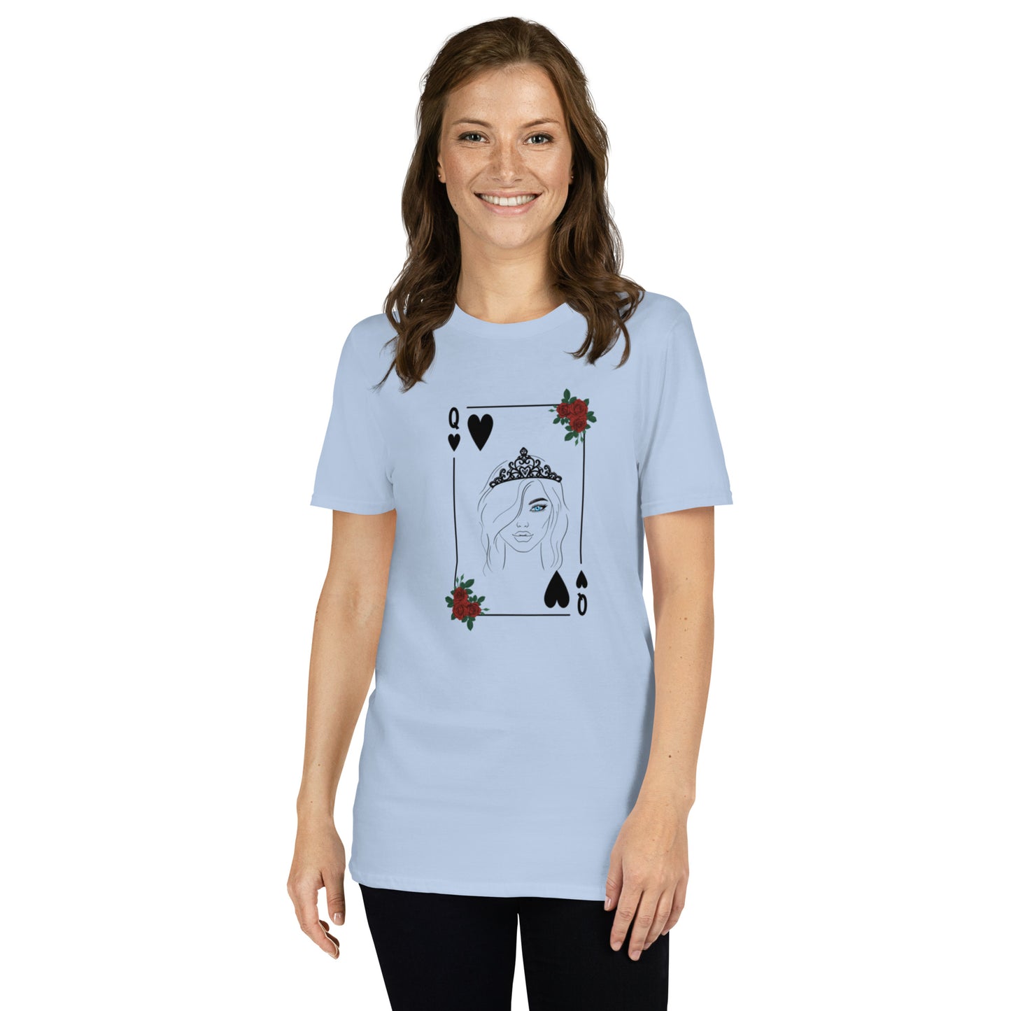 Blue Eyed Queen of Hearts Unisex Tee by EraofInk