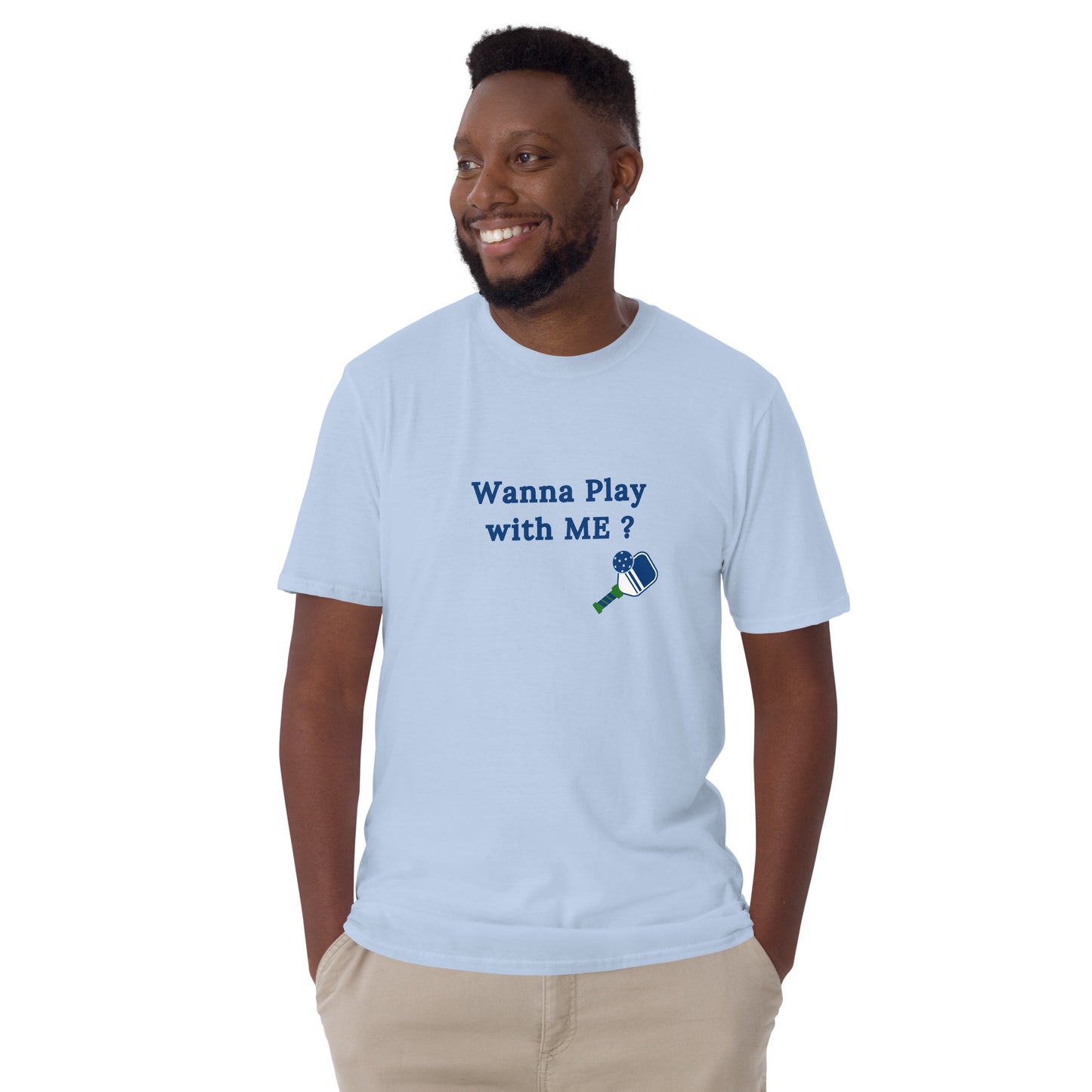 Wanna Play With Me? Pickleballo Unisex Tee by EraofInk