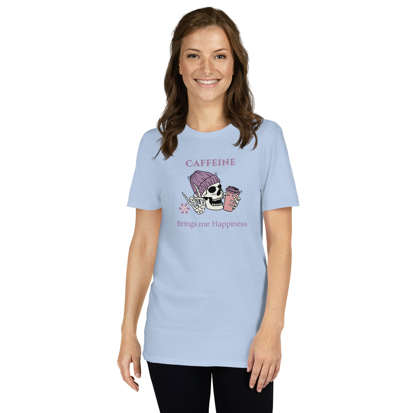 Caffeine Brings Me Happiness Unisex Tee by EraofInk