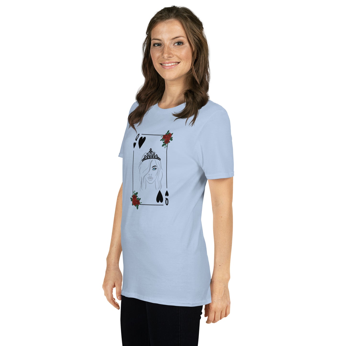 Blue Eyed Queen of Hearts Unisex Tee by EraofInk