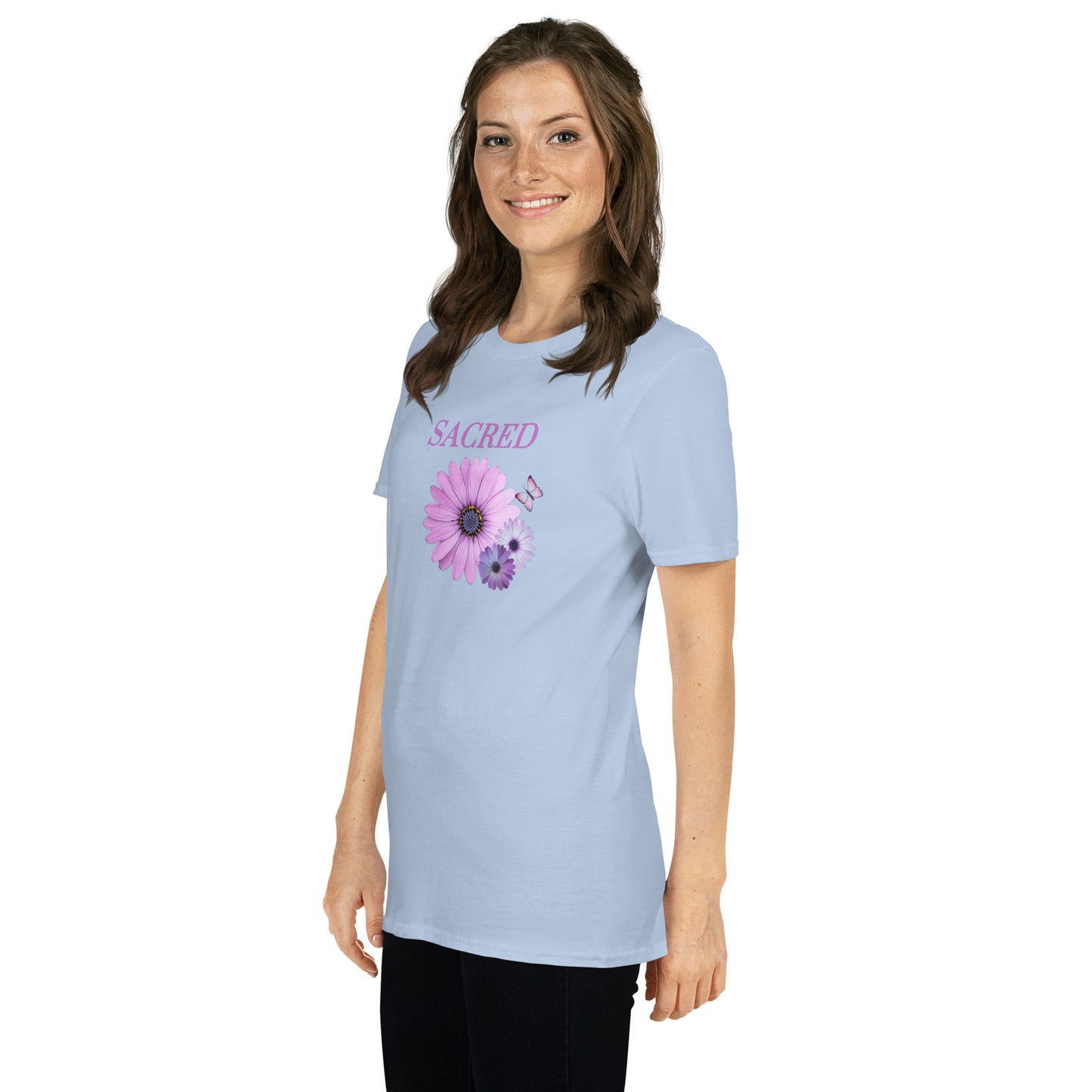 Sacred Floral Design Unisex Tee by EraofInk