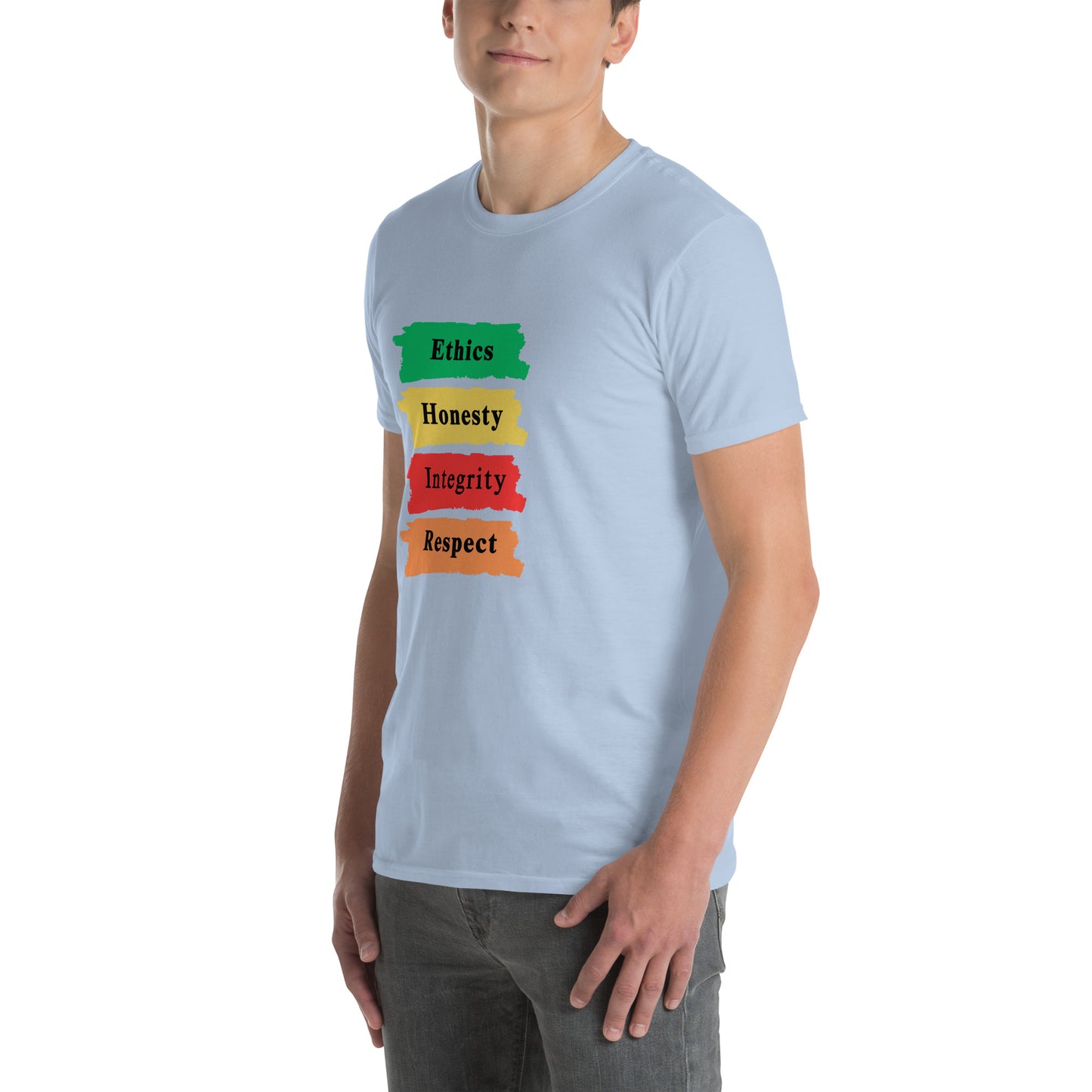 Ethics Honesty Integrity Respect Paint Strokes Unisex Tee by EraofInk