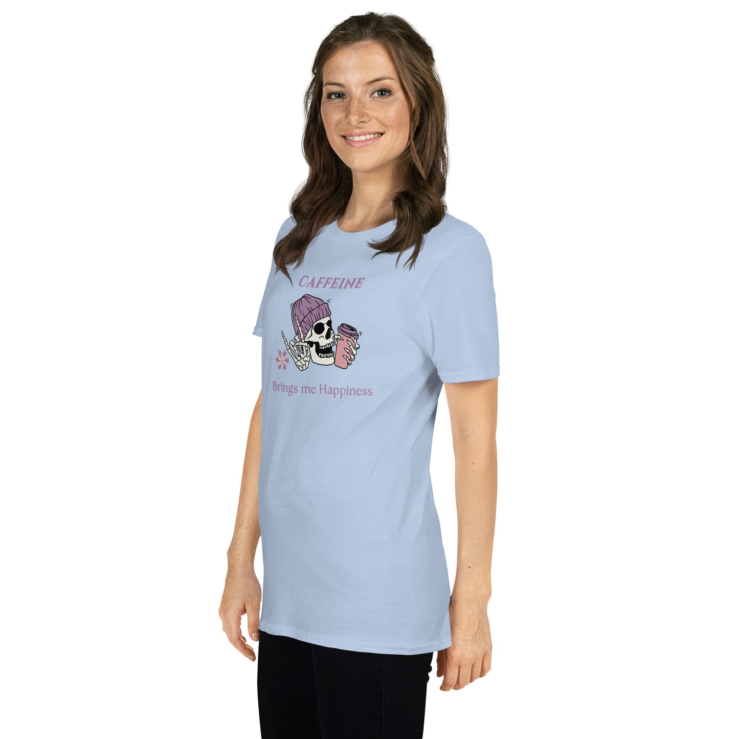 Caffeine Brings Me Happiness Unisex Tee by EraofInk