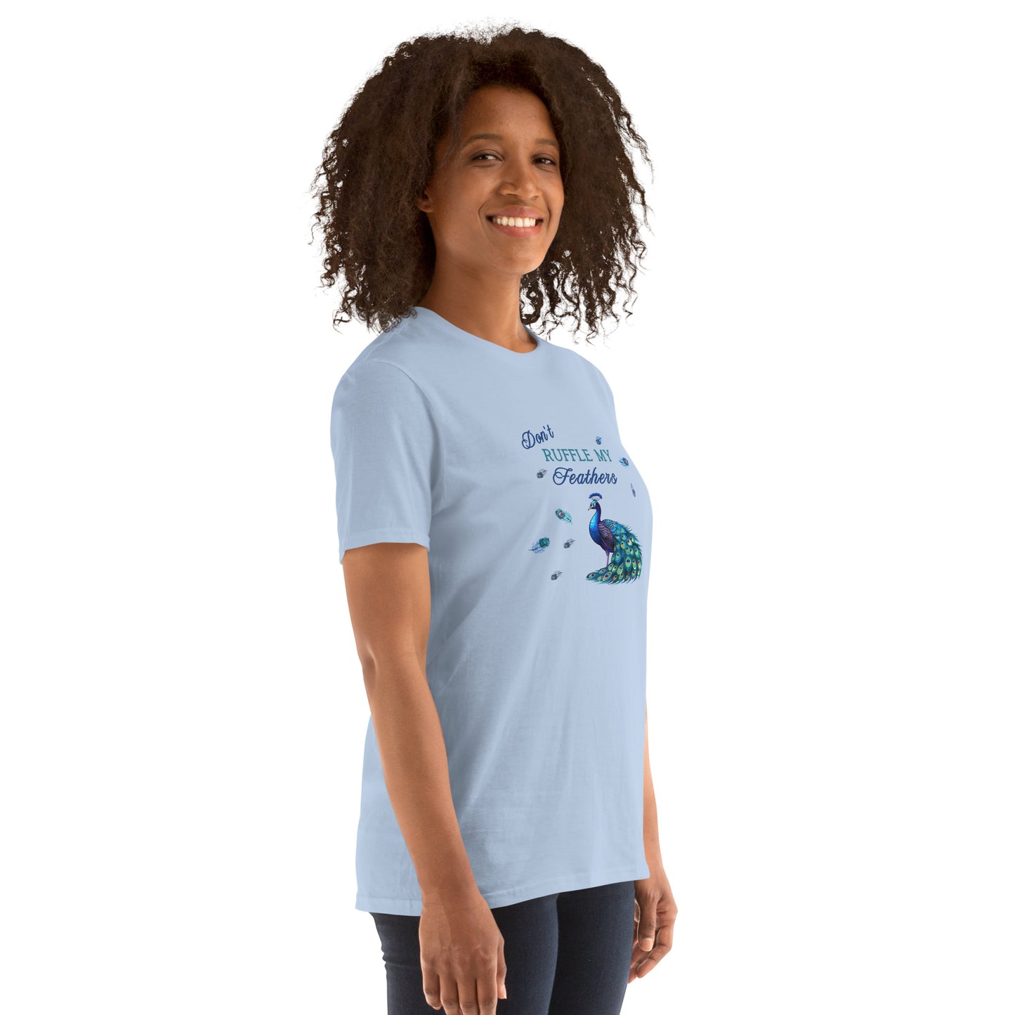 Beautiful Peacock Don't Ruffle My Feathers Unisex Tee by EraofInk