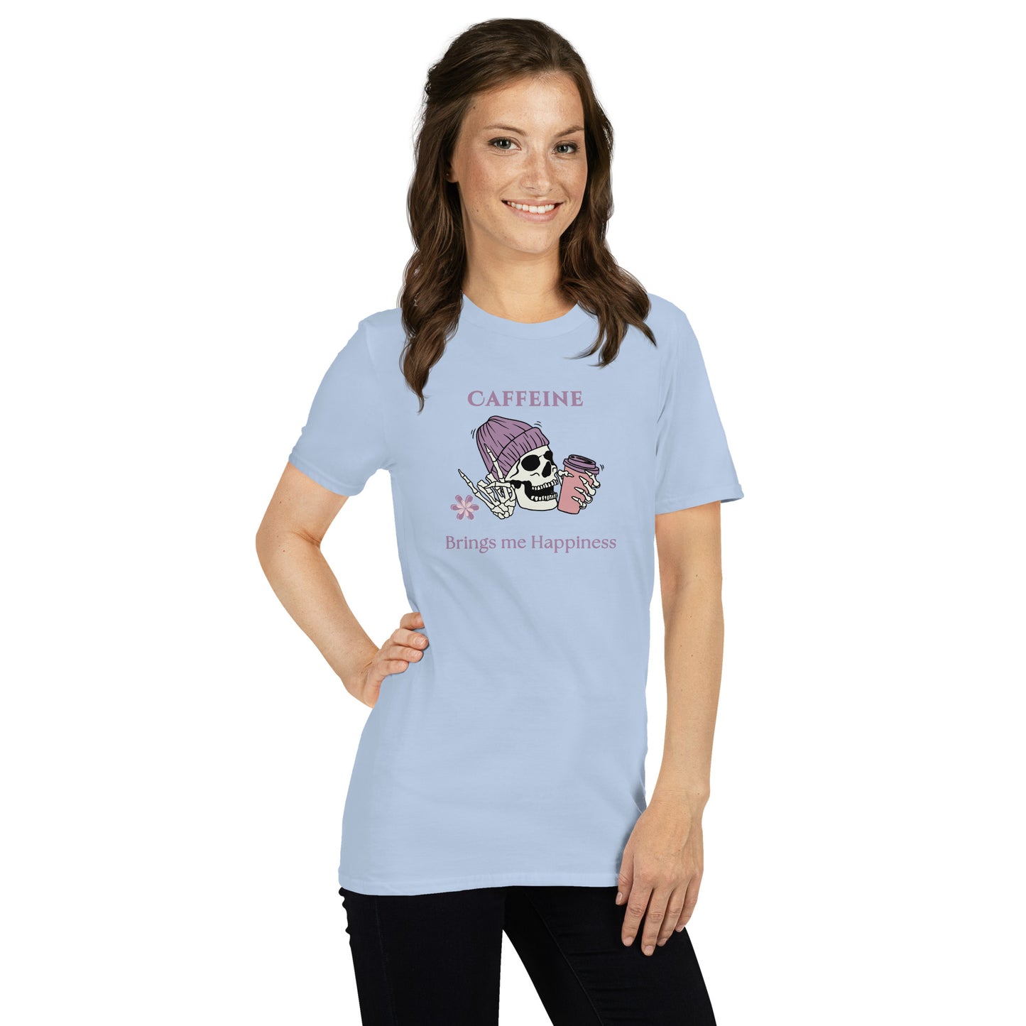 Caffeine Brings Me Happiness Unisex Tee by EraofInk