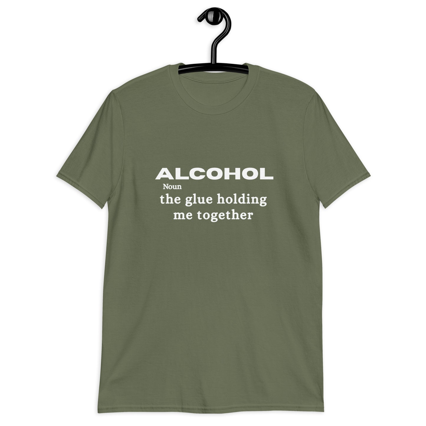 Alcohol is the Glue Holding Me Together Unisex Tee by EraofInk