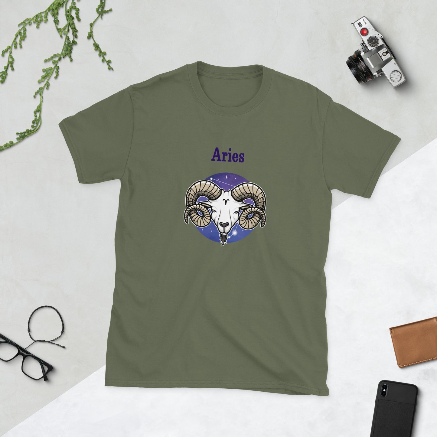 Aries Astrological Horoscope Zodiac The Ram Unisex Tee by EraofInk