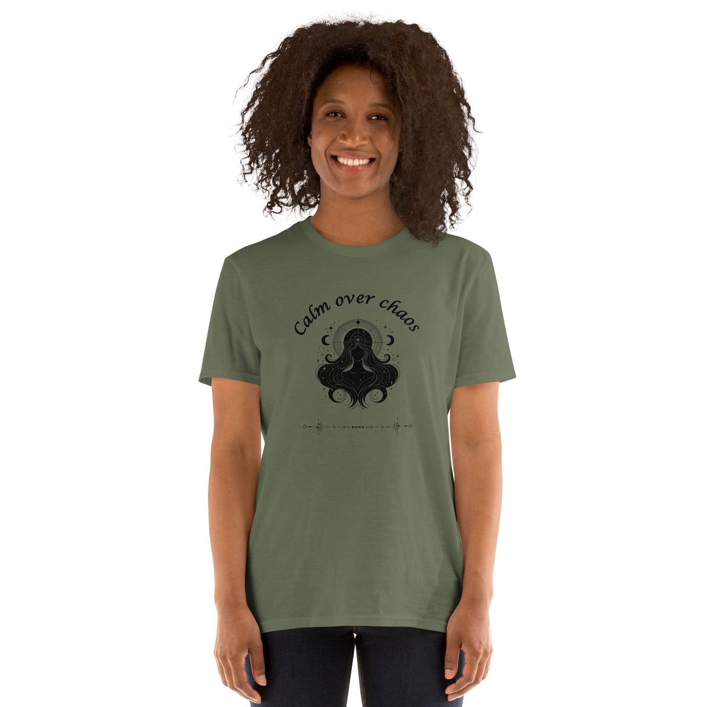 Calm Over Chaos Astrological Metaphysical Zodiac Tee by EraofInk
