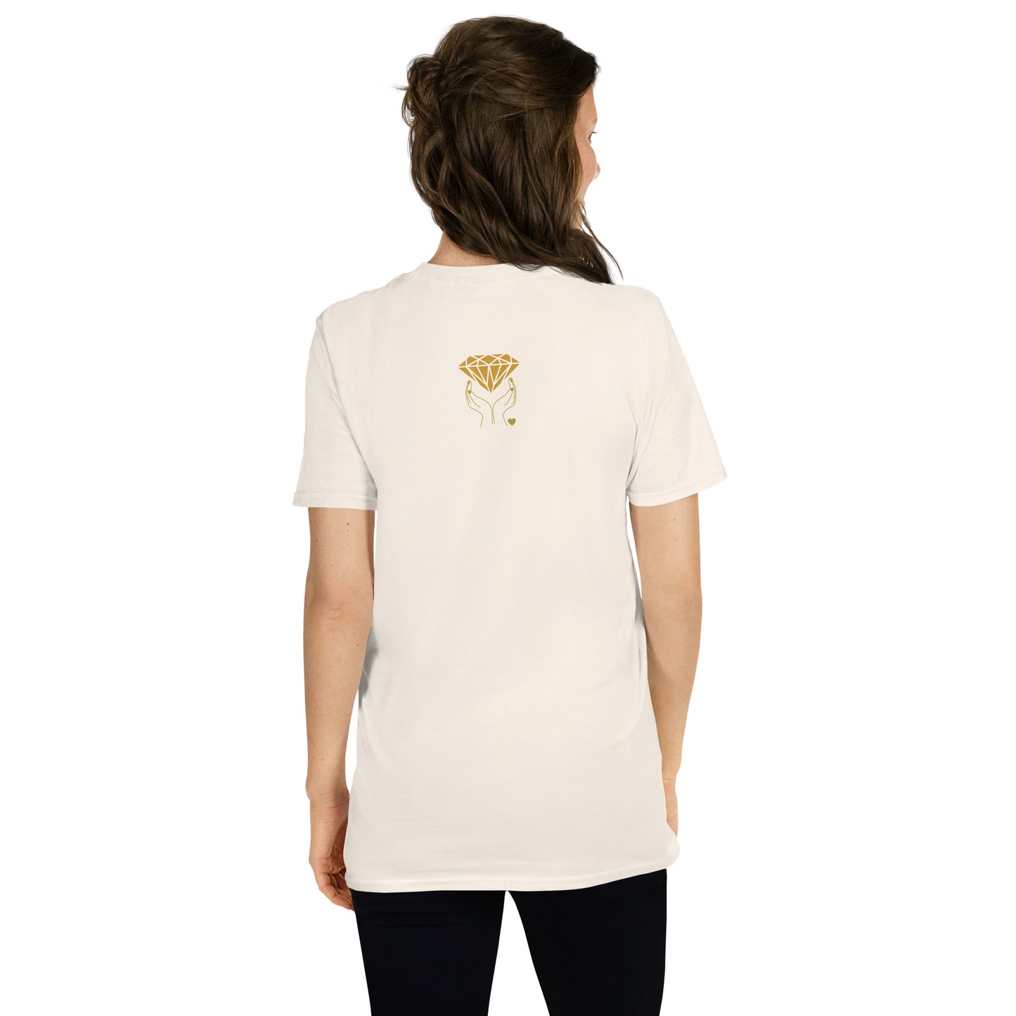 MUST SEE Shimmer with Design on Back Trendy Design Unisex Tee by EraofInk