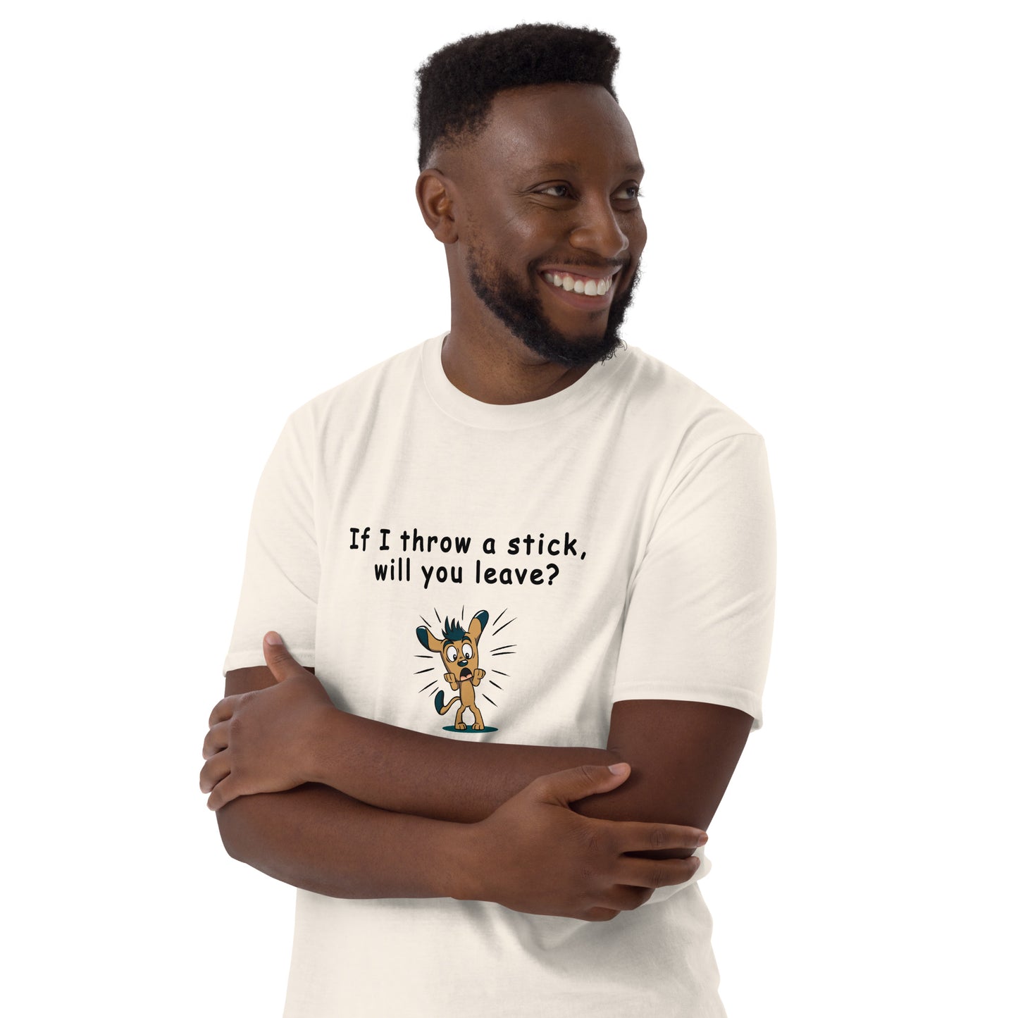 The Leave Me Alone Tee - If I Throw a Stick Will You Leave? Unisex Tee by EraofInk