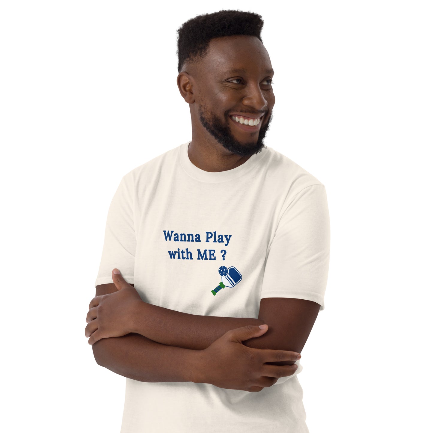 Wanna Play With Me? Pickleballo Unisex Tee by EraofInk