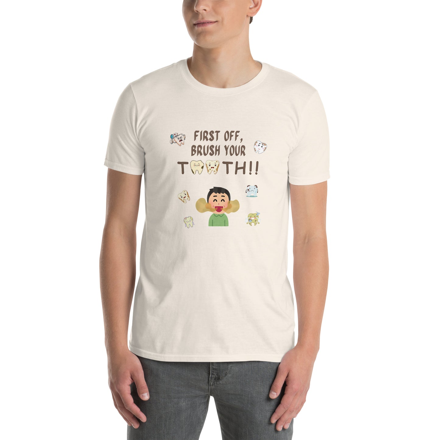 First Off, Brush Your Teeth Unisex Tee by EraofInk by RecreatingKrista