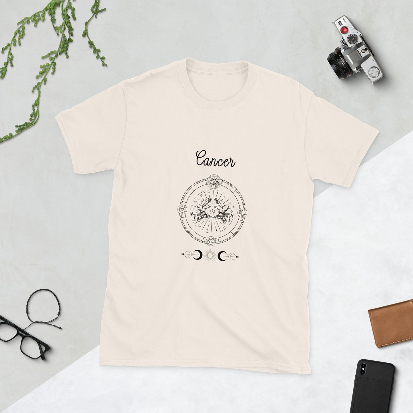 Cancer Astrological Zodiac Birth Chart Unisex Tee by EraofInk