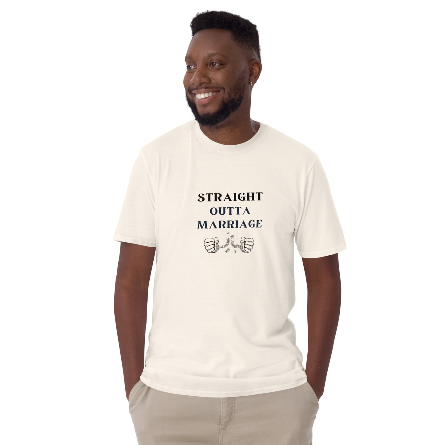 Humorous Divorce Tee Straight Outta Marriage Unisex Tee by EraofInk