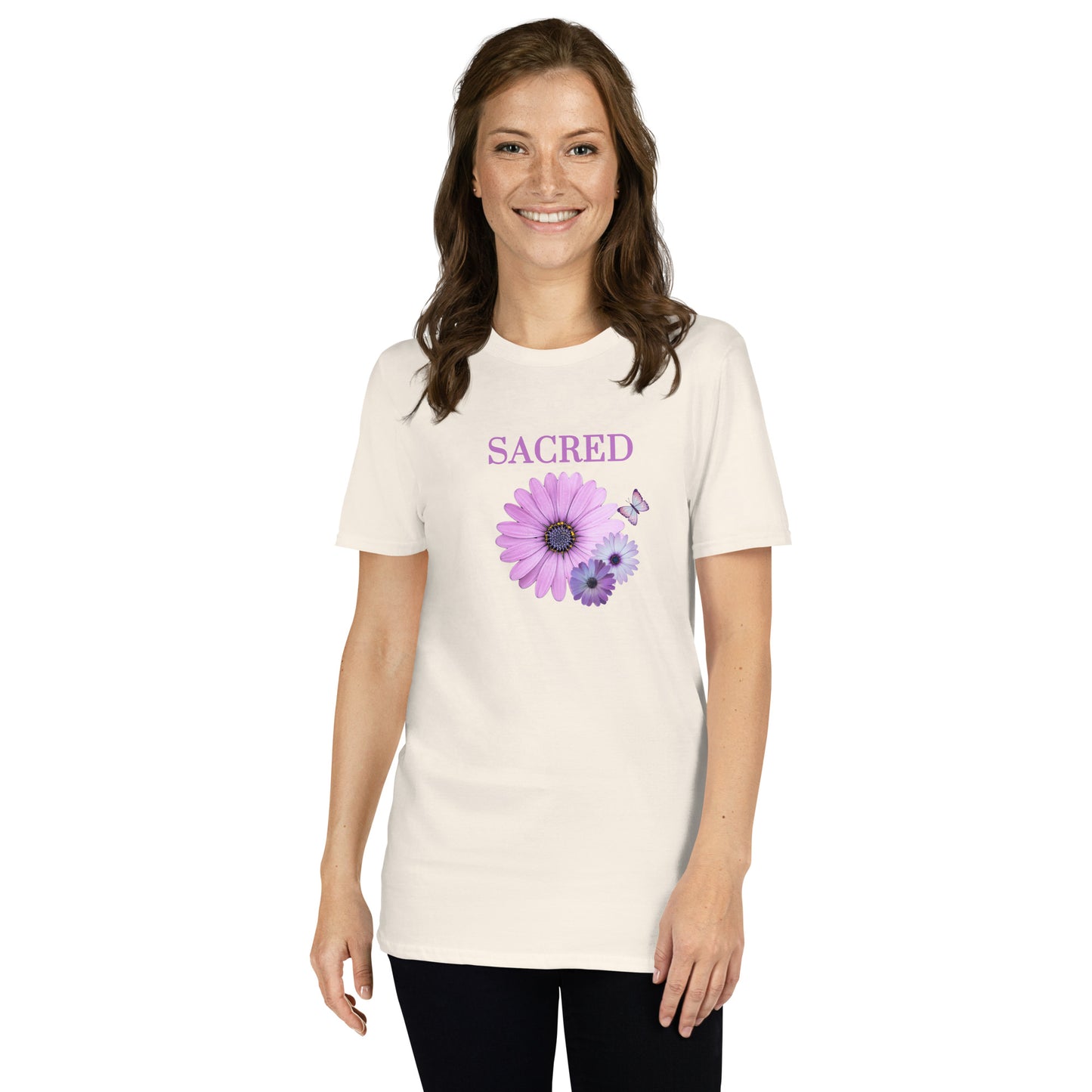 Sacred Floral Design Unisex Tee by EraofInk