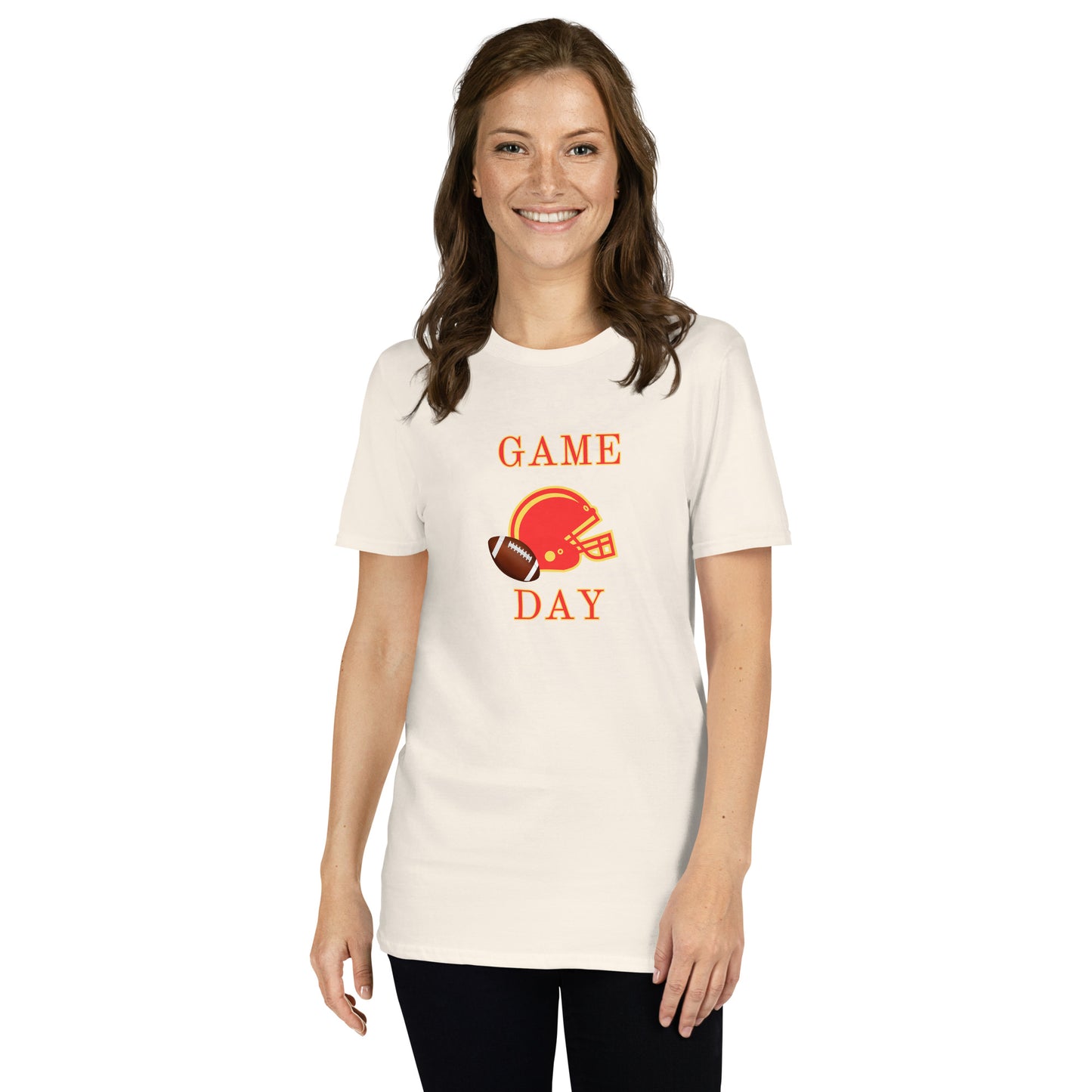 Football Game Day Red & Gold Unisex Tee by EraofInk