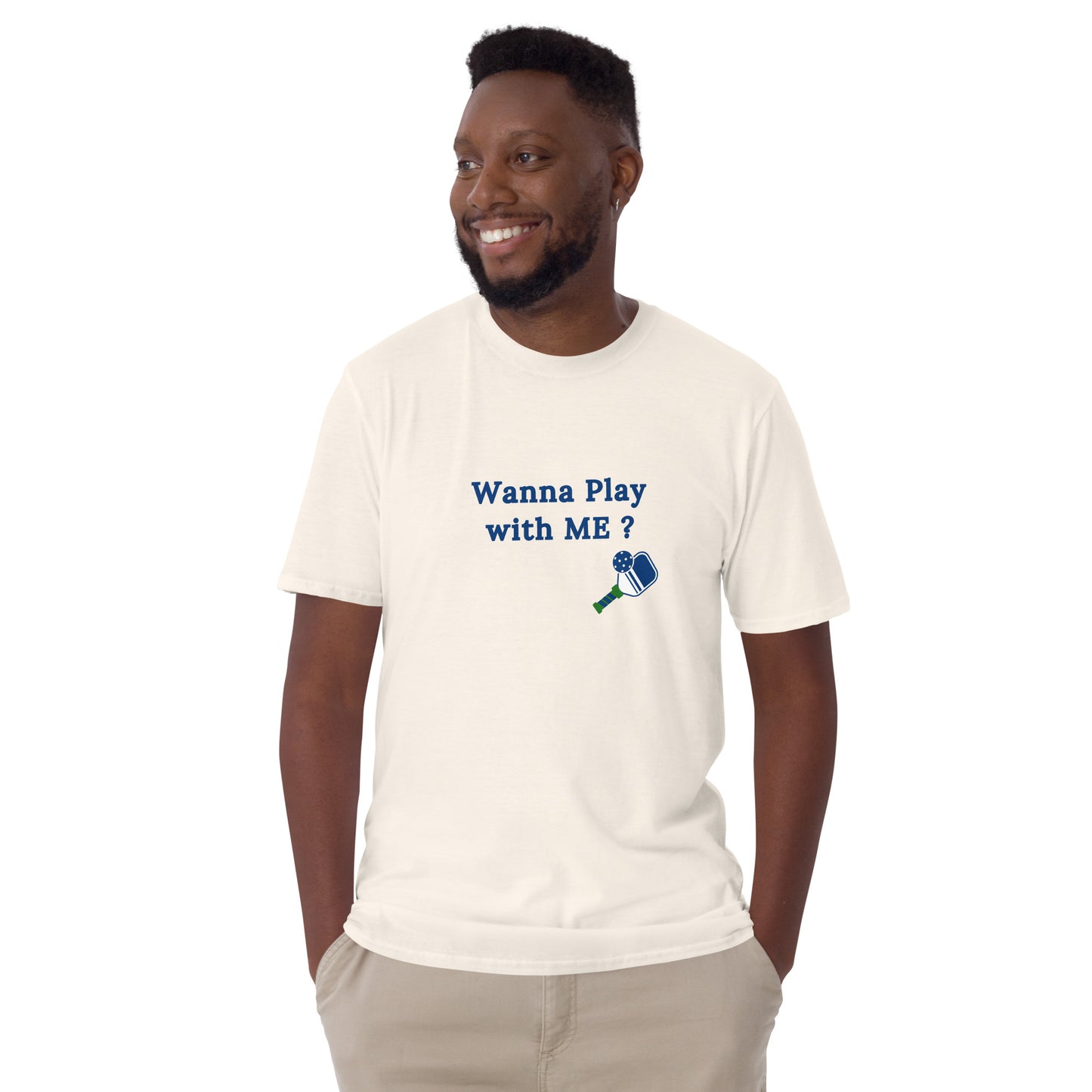 Wanna Play With Me? Pickleballo Unisex Tee by EraofInk