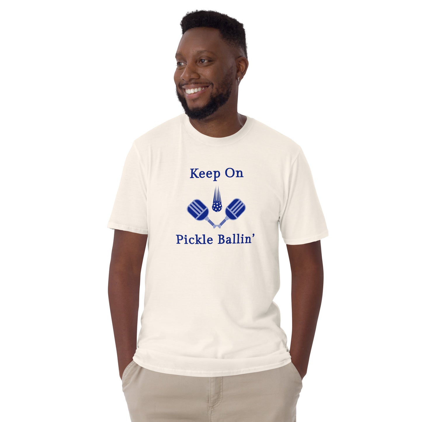 Keep On Pickle Ballin' Male Design Unisex Tee by EraofInk