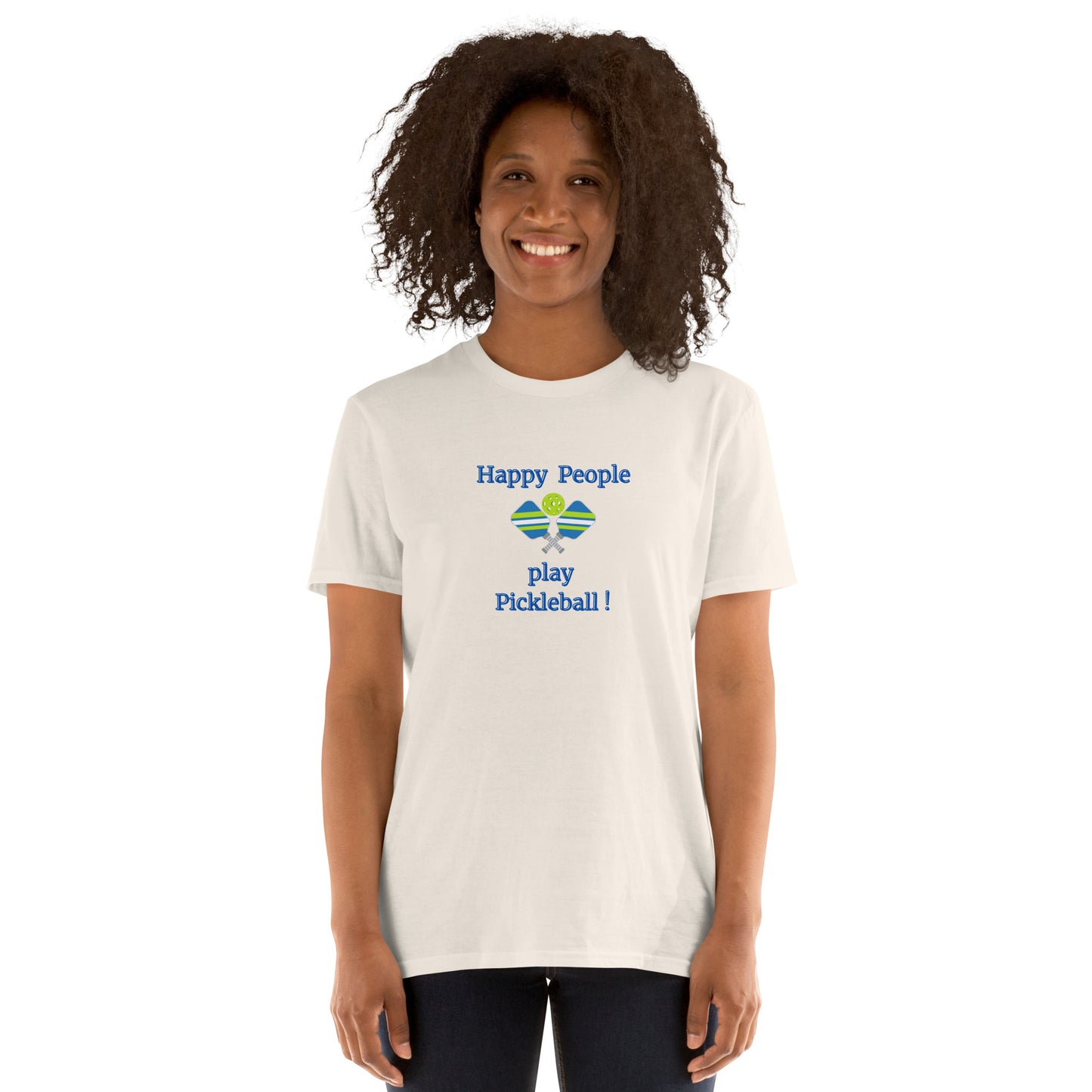 Happy People Play Pickleball Unisex Tee by EraofInk