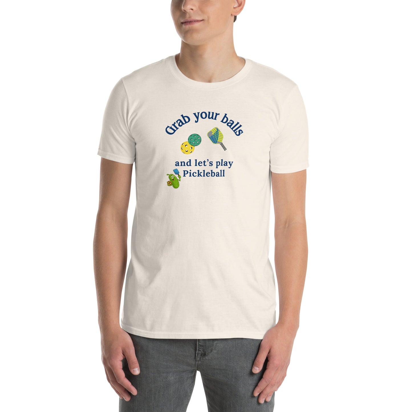 Grab Your Balls & Let's Play Pickleball Unisex Tee by EraofInk