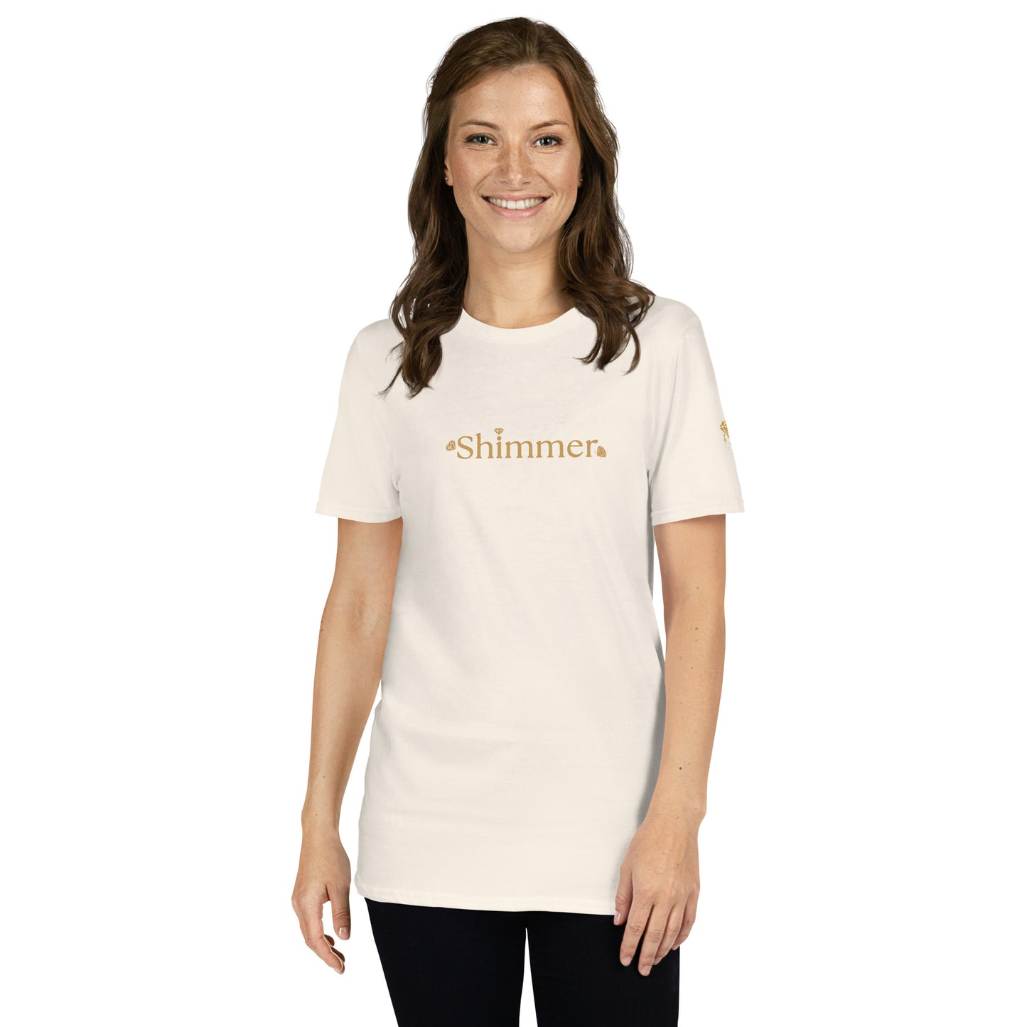 MUST SEE Shimmer with Design on Back Trendy Design Unisex Tee by EraofInk