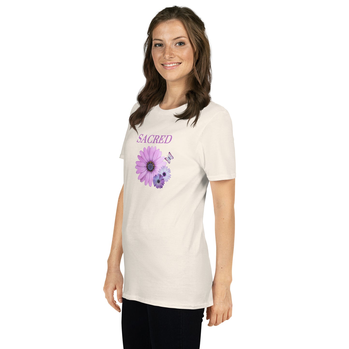 Sacred Floral Design Unisex Tee by EraofInk