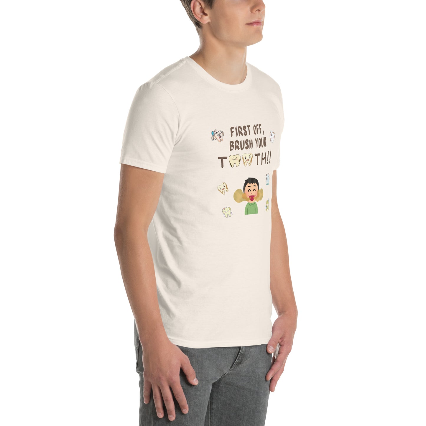 First Off, Brush Your Teeth Unisex Tee by EraofInk by RecreatingKrista