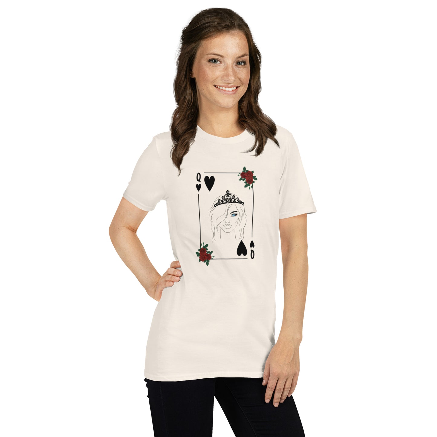 Blue Eyed Queen of Hearts Unisex Tee by EraofInk
