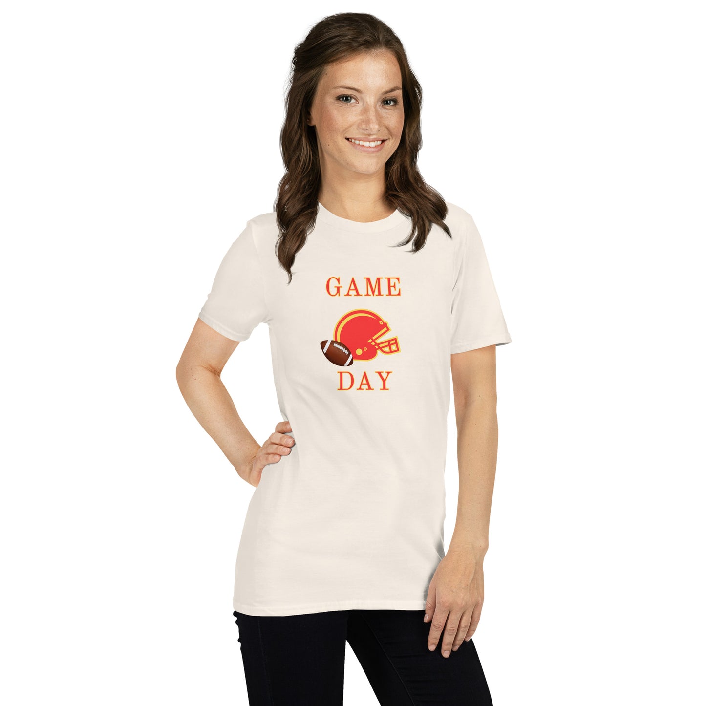 Football Game Day Red & Gold Unisex Tee by EraofInk