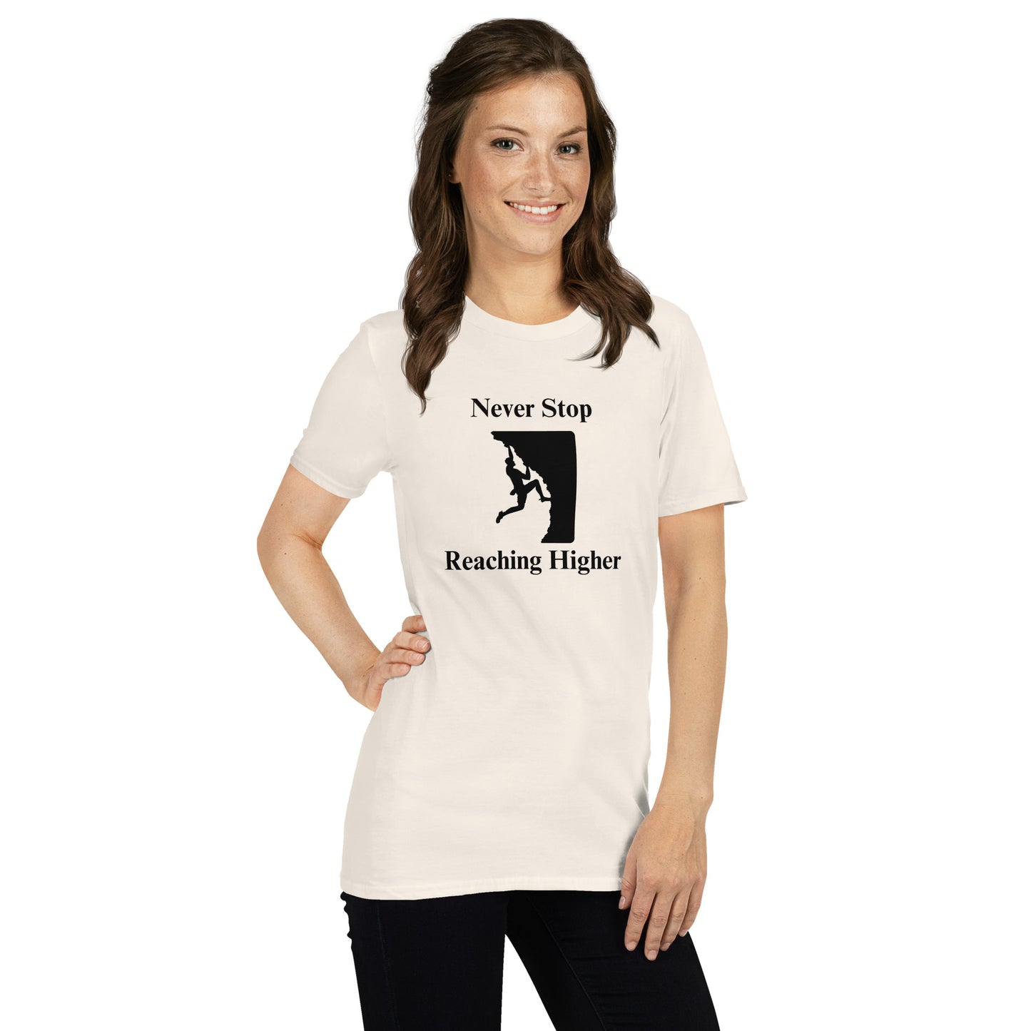 Never Stop Reaching Higher Unisex Tee by EraofInk