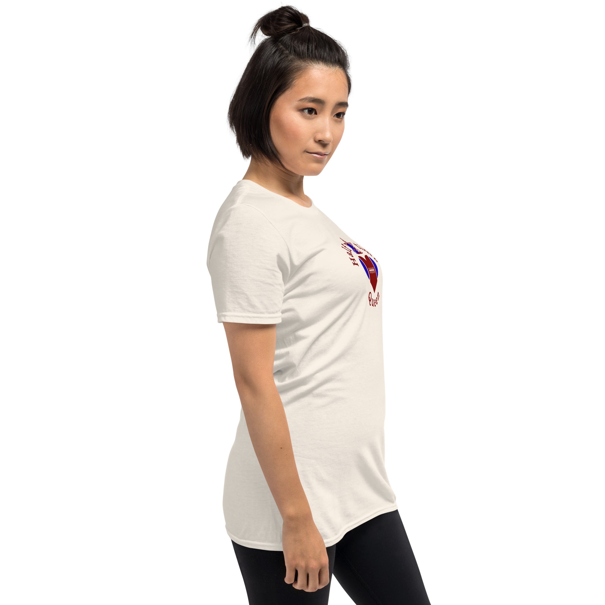 Halftime Queen Football Cheer for Red & Blue Unisex Tee by EraofInk