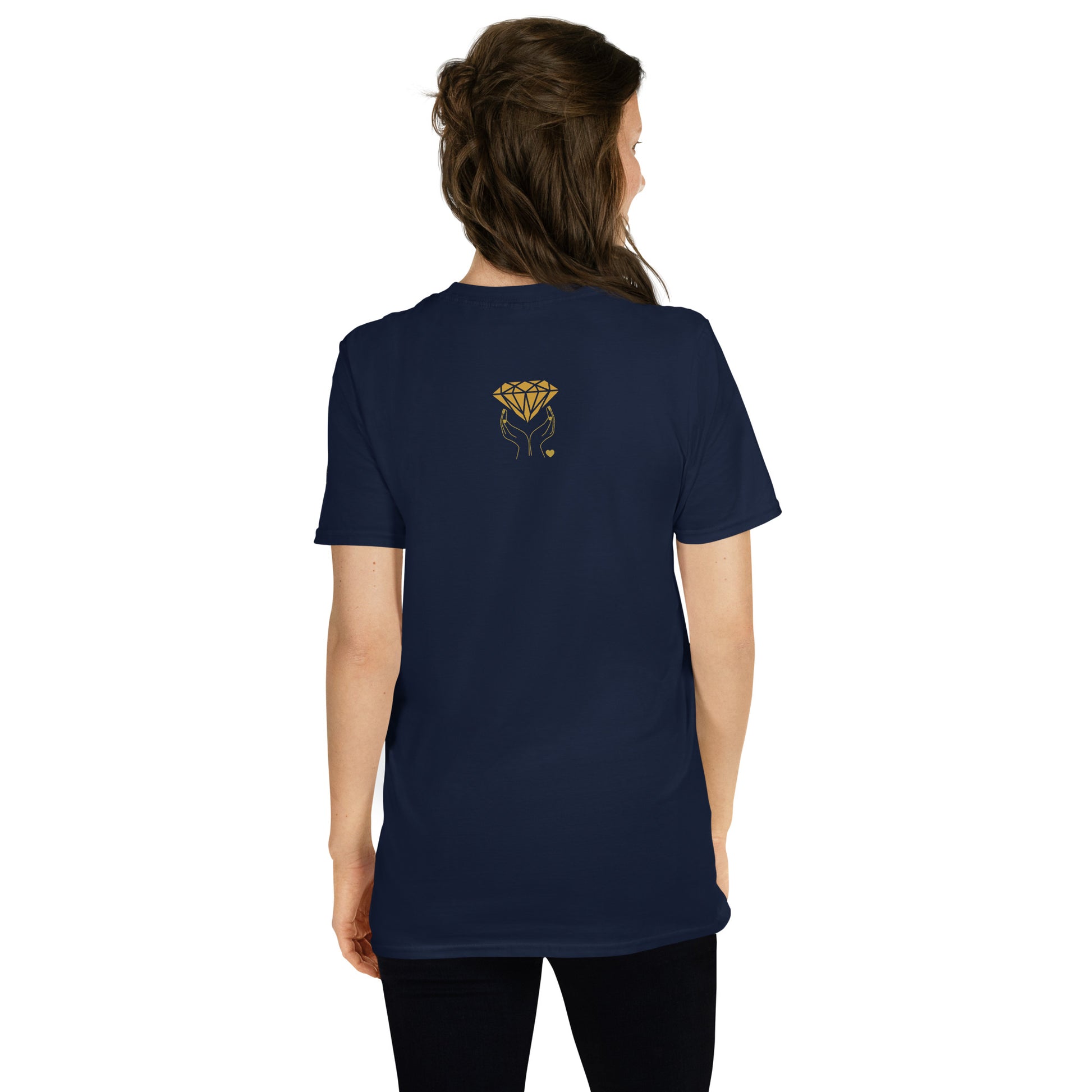 MUST SEE Shimmer with Design on Back Trendy Design Unisex Tee by EraofInk