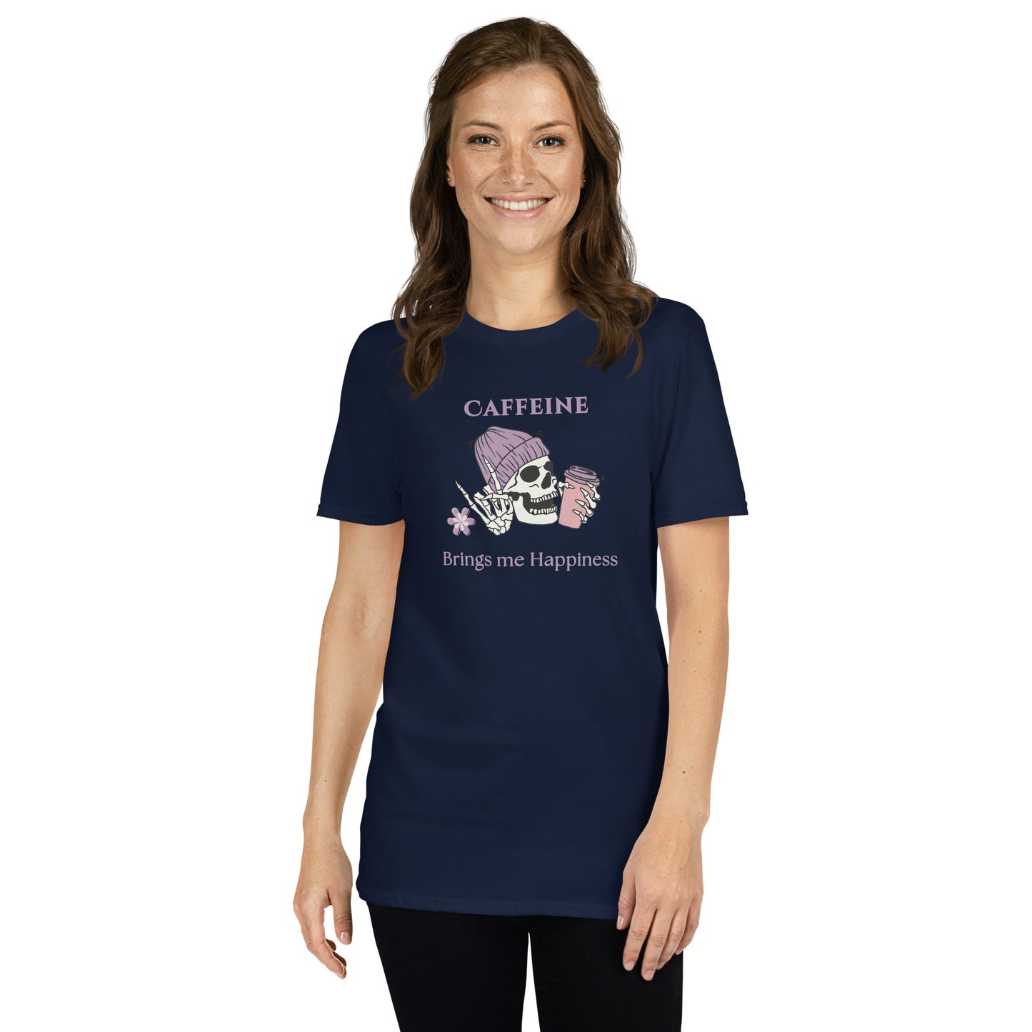 Caffeine Brings Me Happiness Unisex Tee by EraofInk