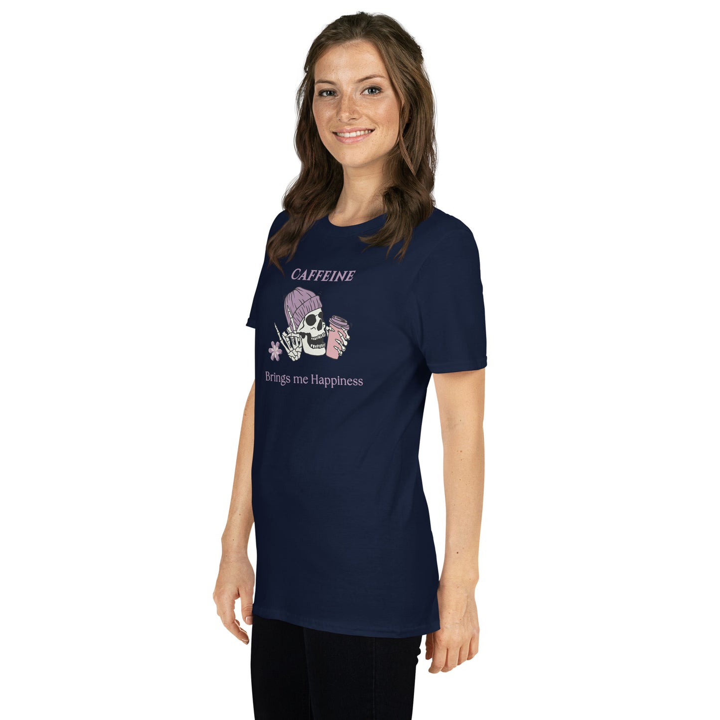 Caffeine Brings Me Happiness Unisex Tee by EraofInk