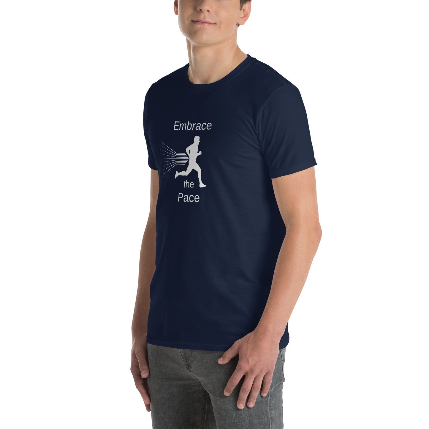 Embrace the Pace Male Runner Unisex Tee by EraofInk